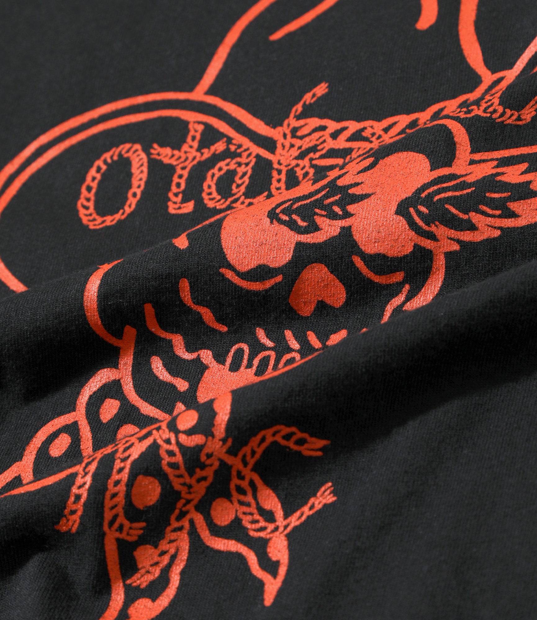 Crew Neck L/S T-Shirt – Tie Dye 'Dead Man' Print