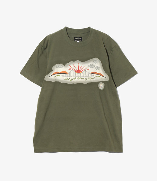 Olive 'Bridge' Batik T-Shirt | Otakara NYC | Nepenthes London