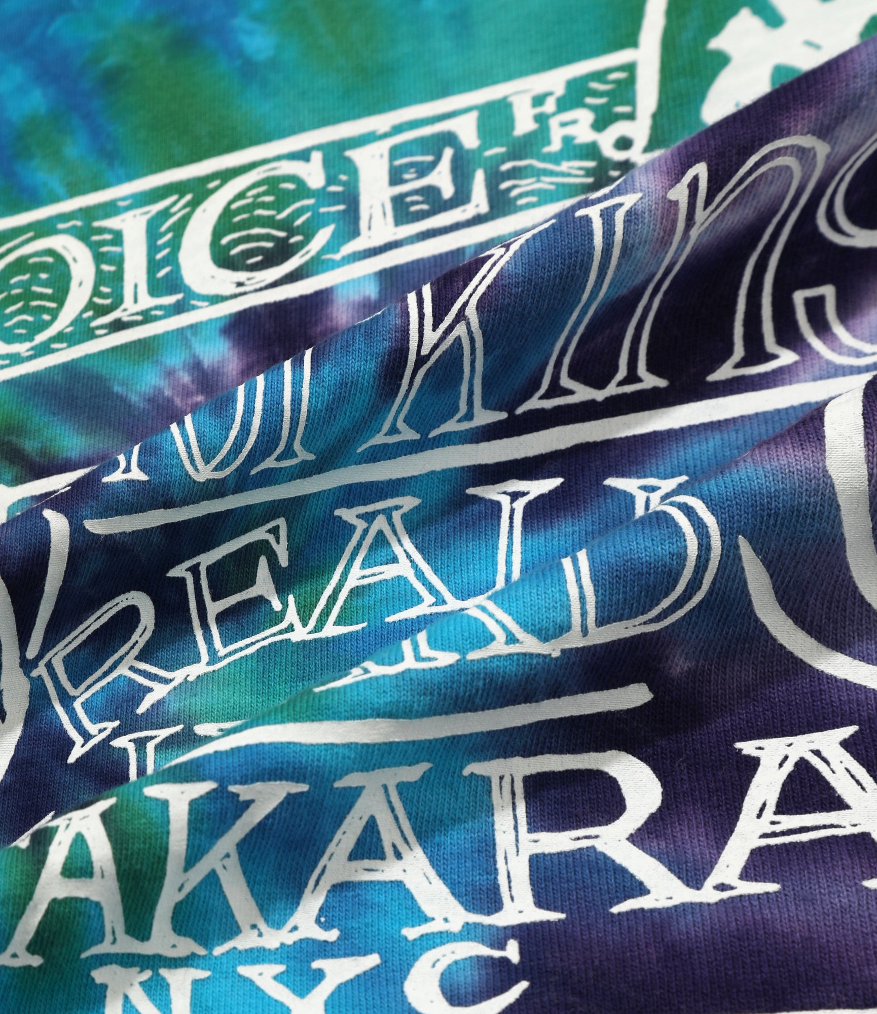 Crew Neck T-Shirt – Tie Dye 'Iron Hand' Print