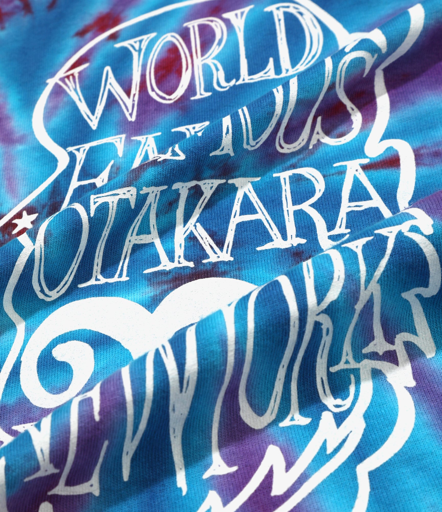 Crew Neck T-Shirt – Tie Dye 'World Famous' Print