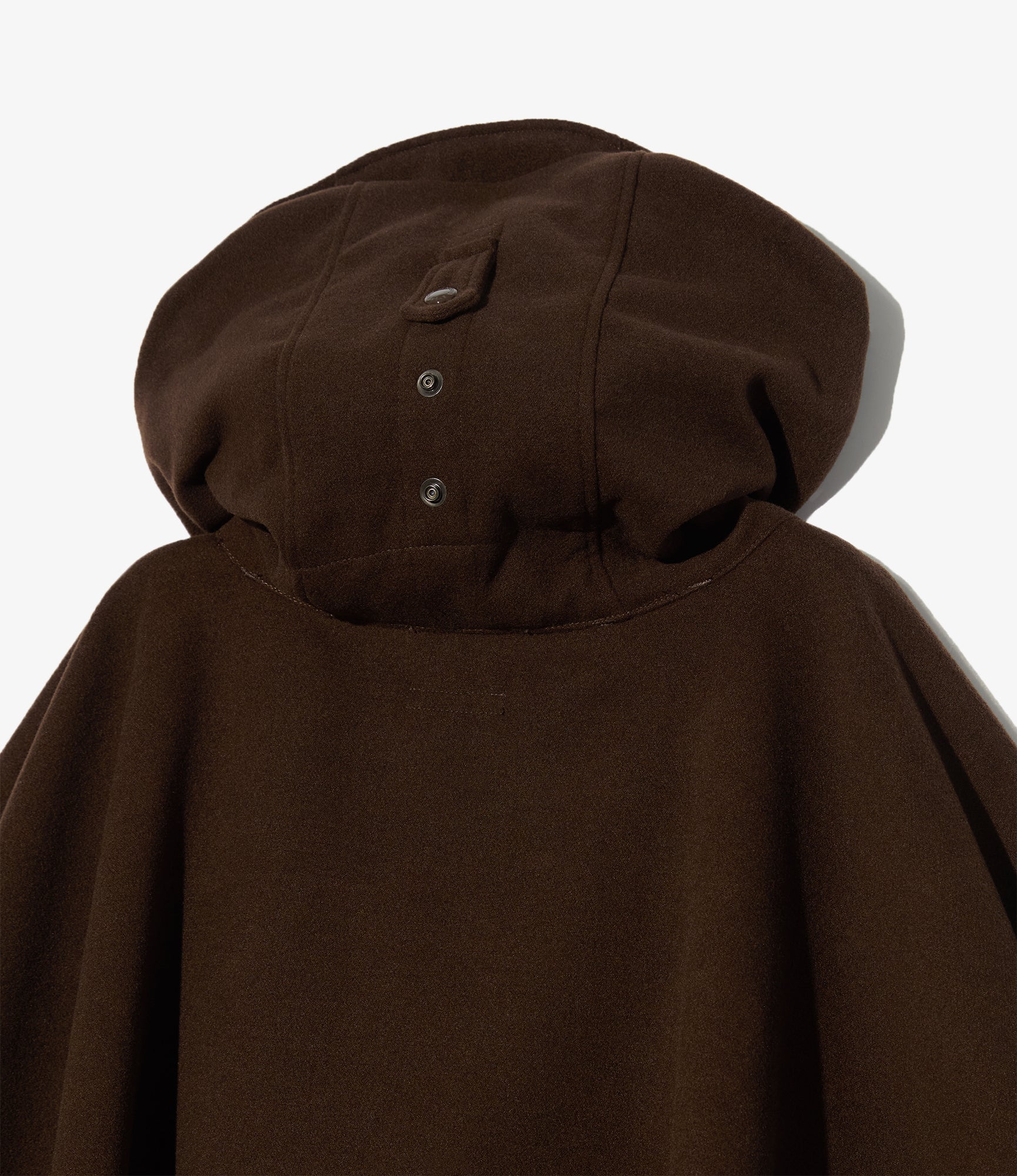 Poncho – Brown Fake Melton Wool