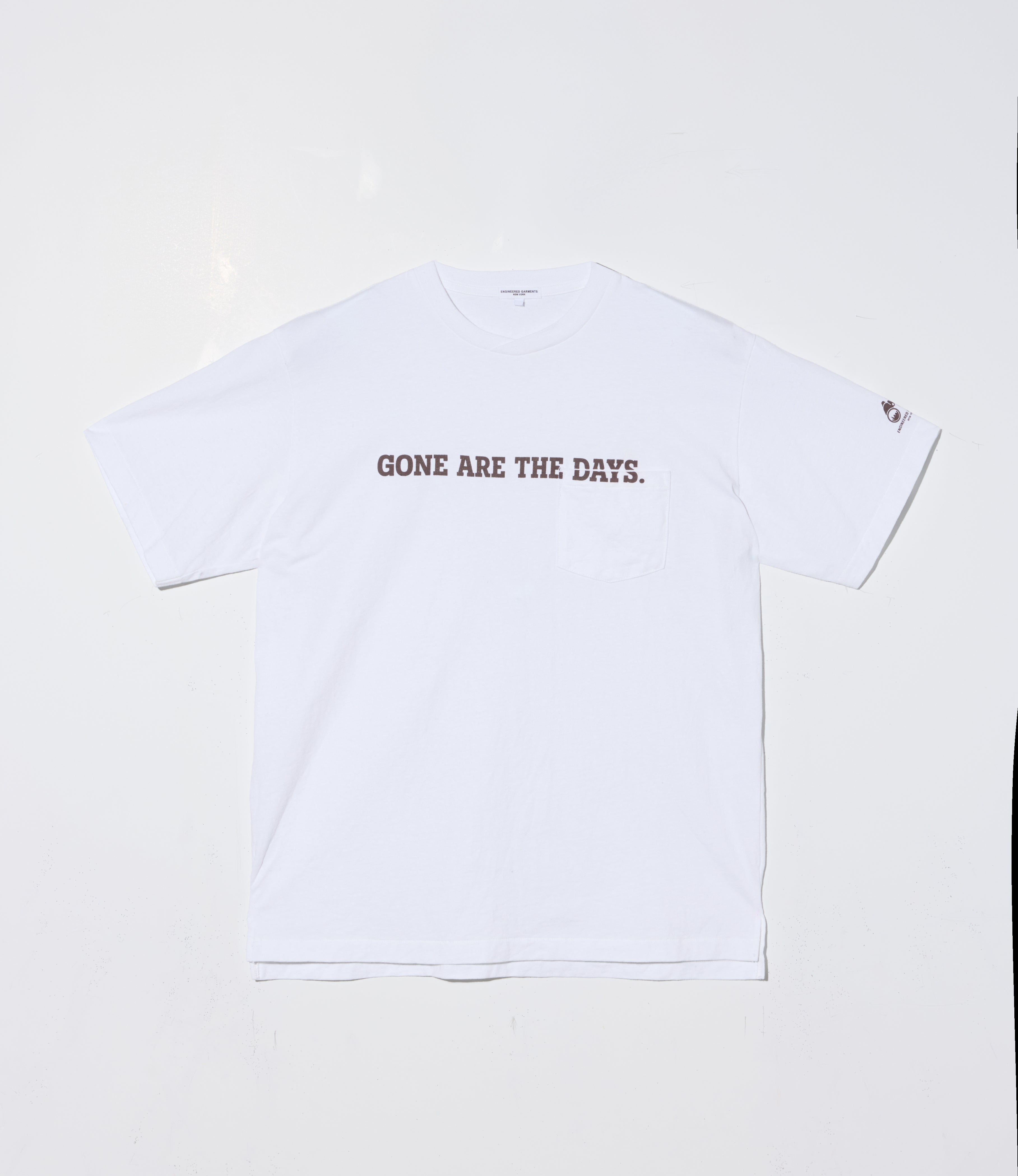 Cross Neck 'Gone' T-Shirt – White