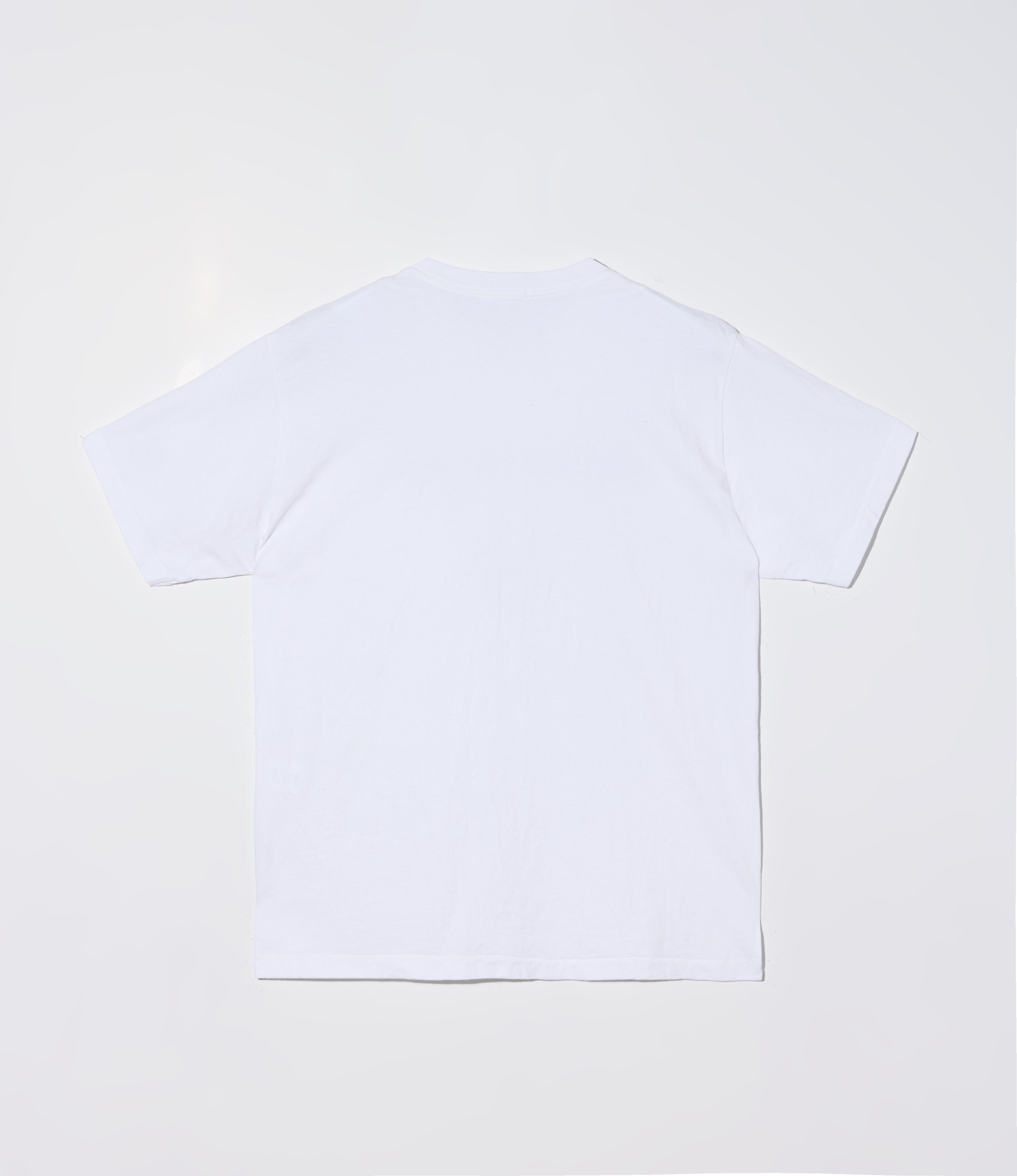 Cross Neck 'Map' T-Shirt – White