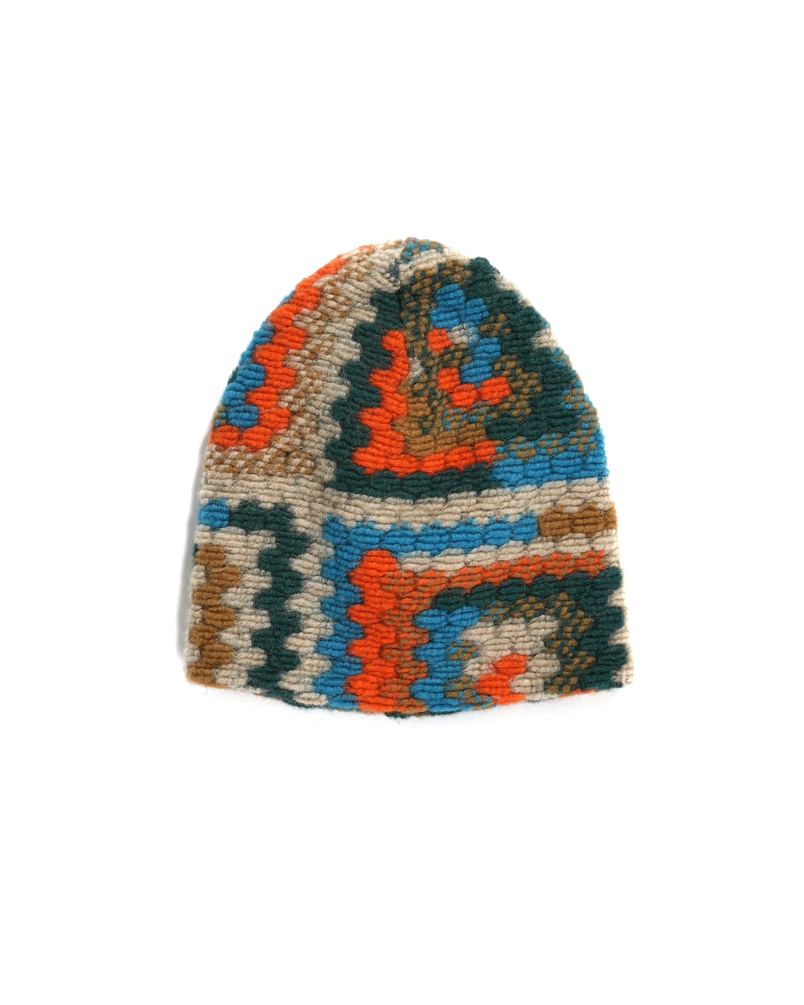 Engineered Garments Beanie - Multi Color Poly Wool Crochet Knit