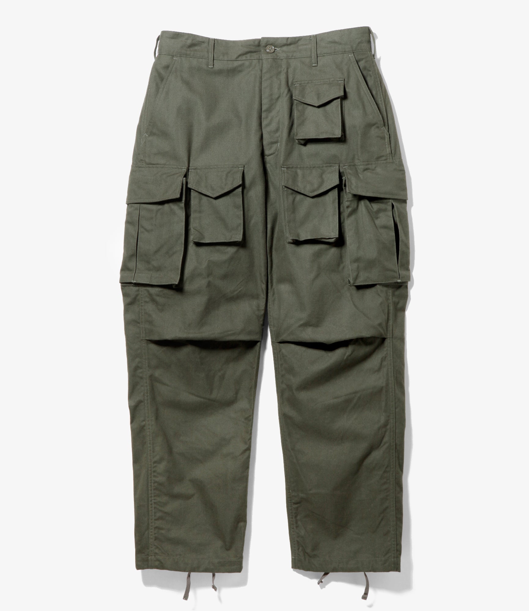 FA Pant - Olive Cotton Brushed Herringbone