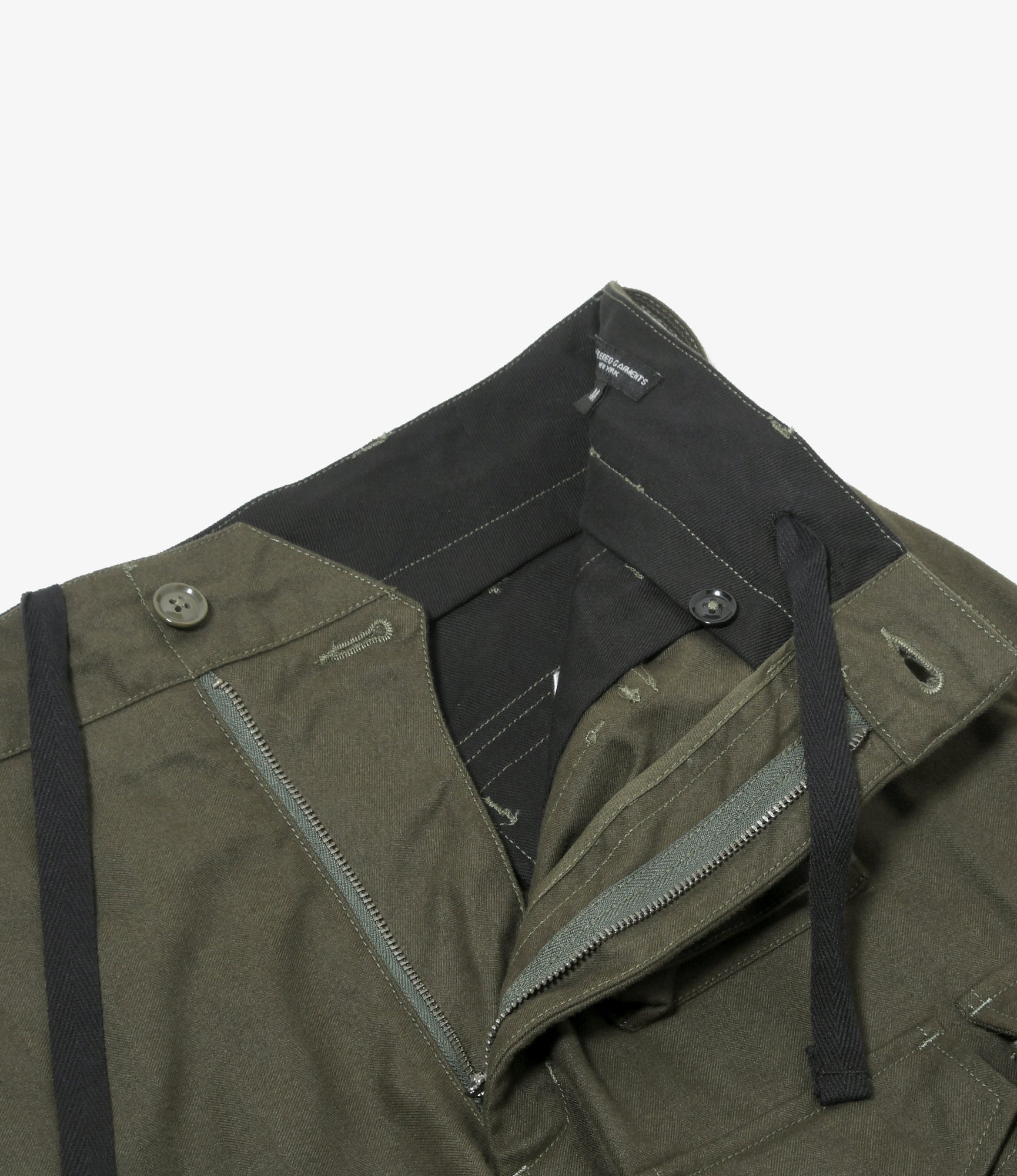 FA Pant - Olive Cotton Brushed Herringbone