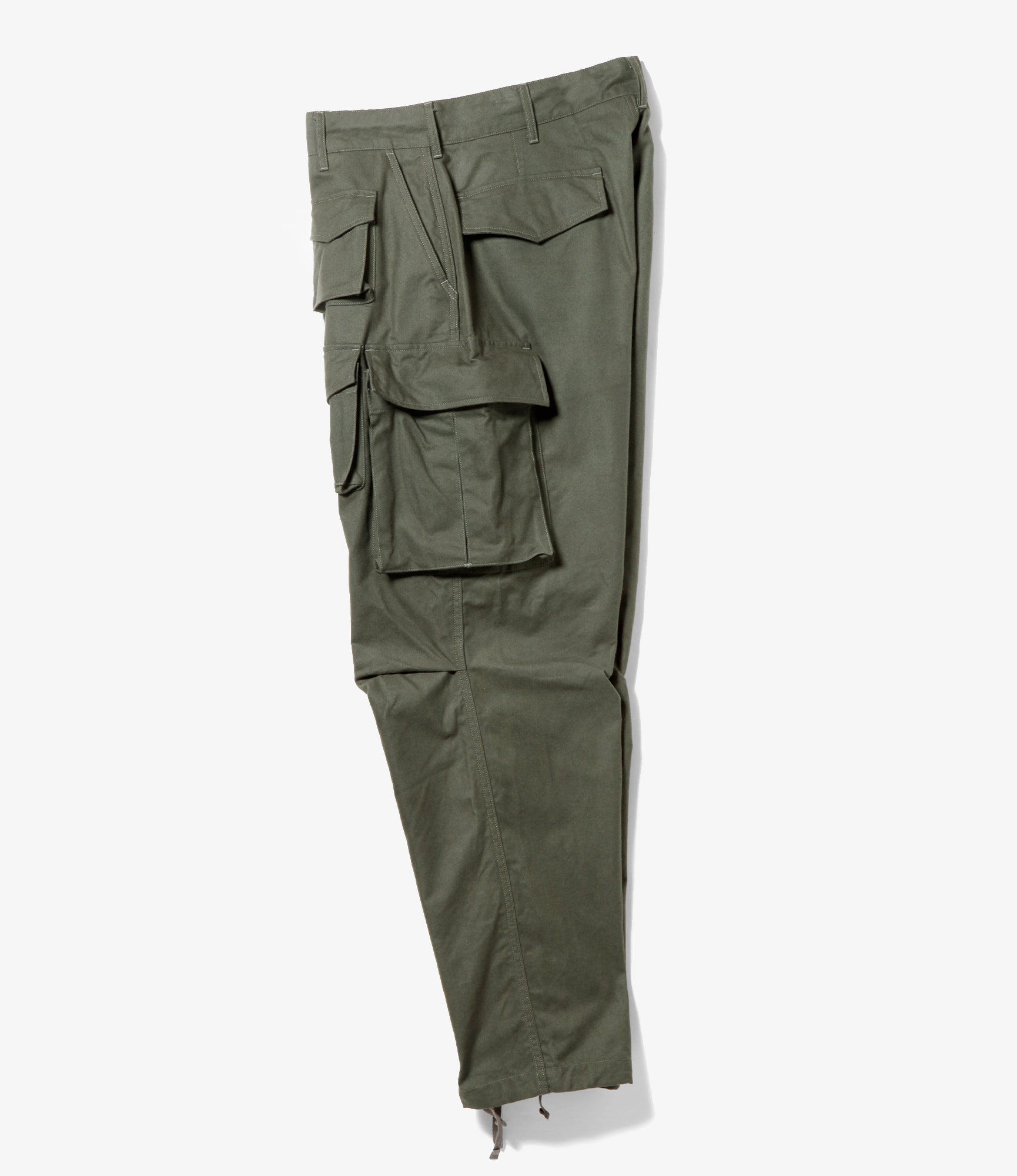 FA Pant - Olive Cotton Brushed Herringbone