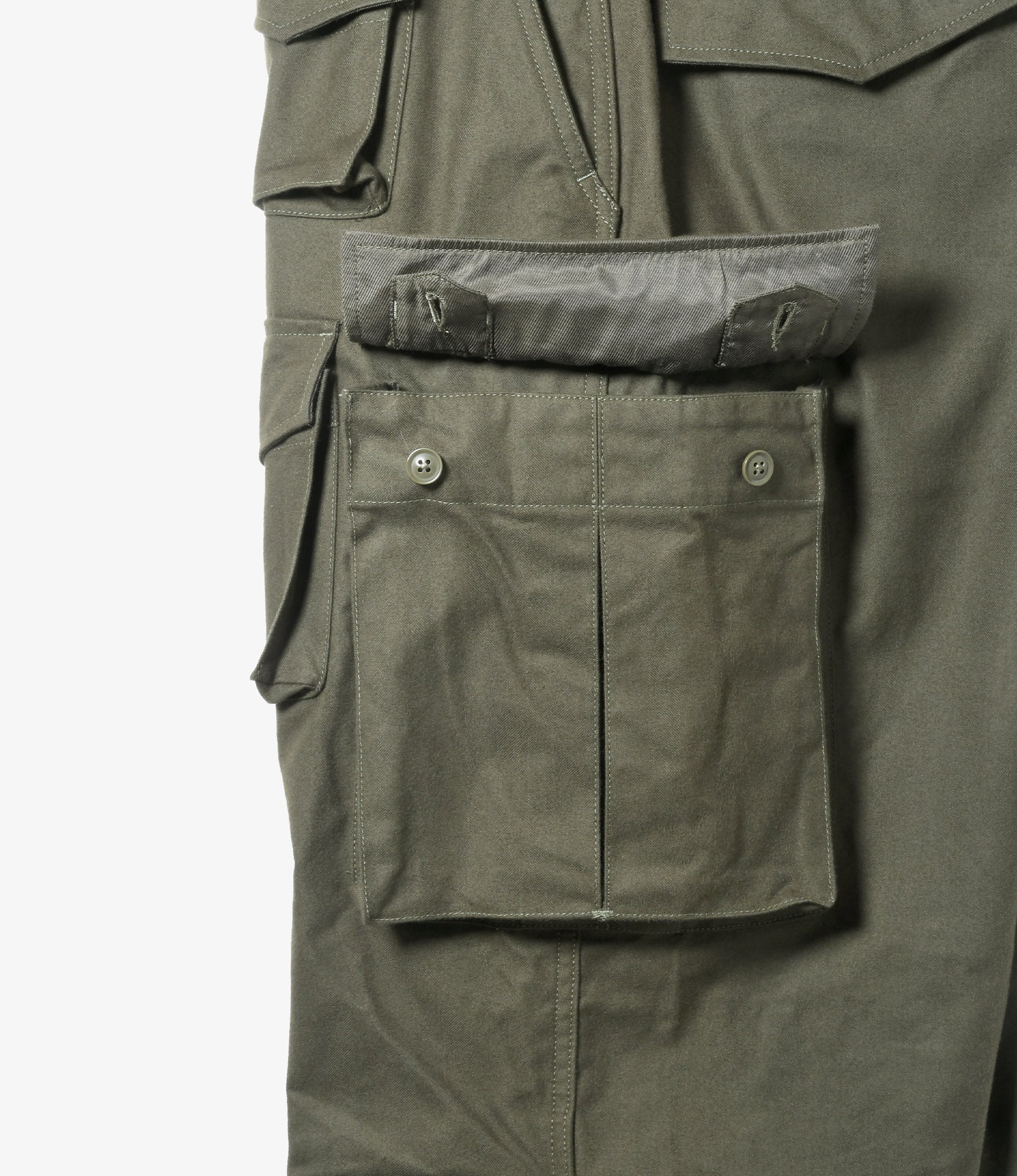 FA Pant - Olive Cotton Brushed Herringbone