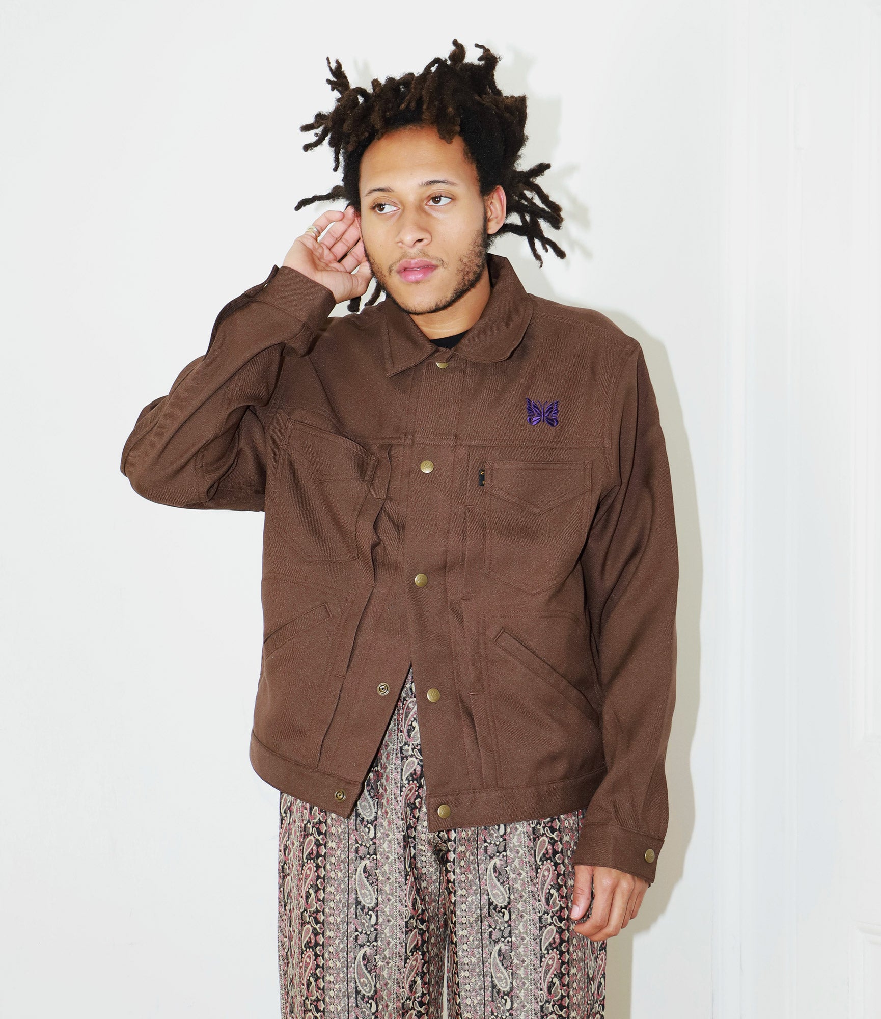 Needles Penny Jean Jacket - Poly Twill - Brown