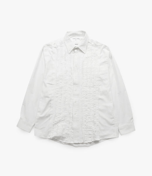 Ribbon Shirt – White Oxford Cloth | Nepenthes London