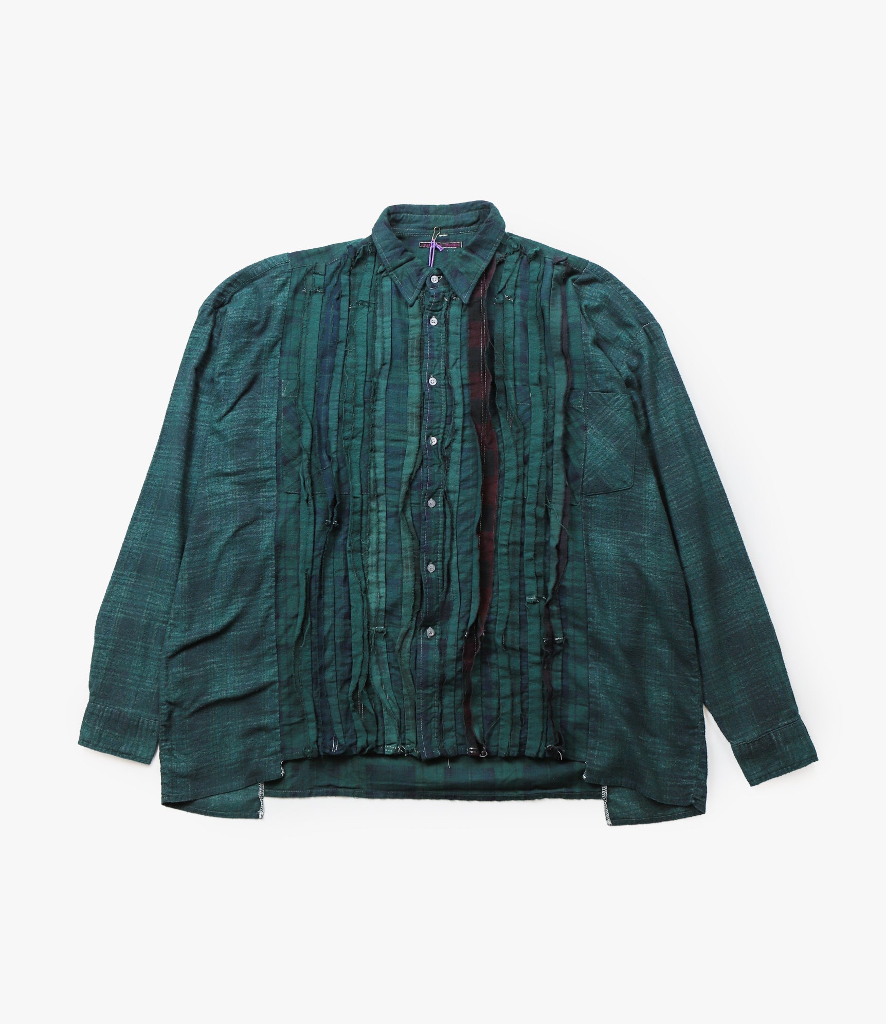 Ribbon Shirt – Green Overdyed Flannel