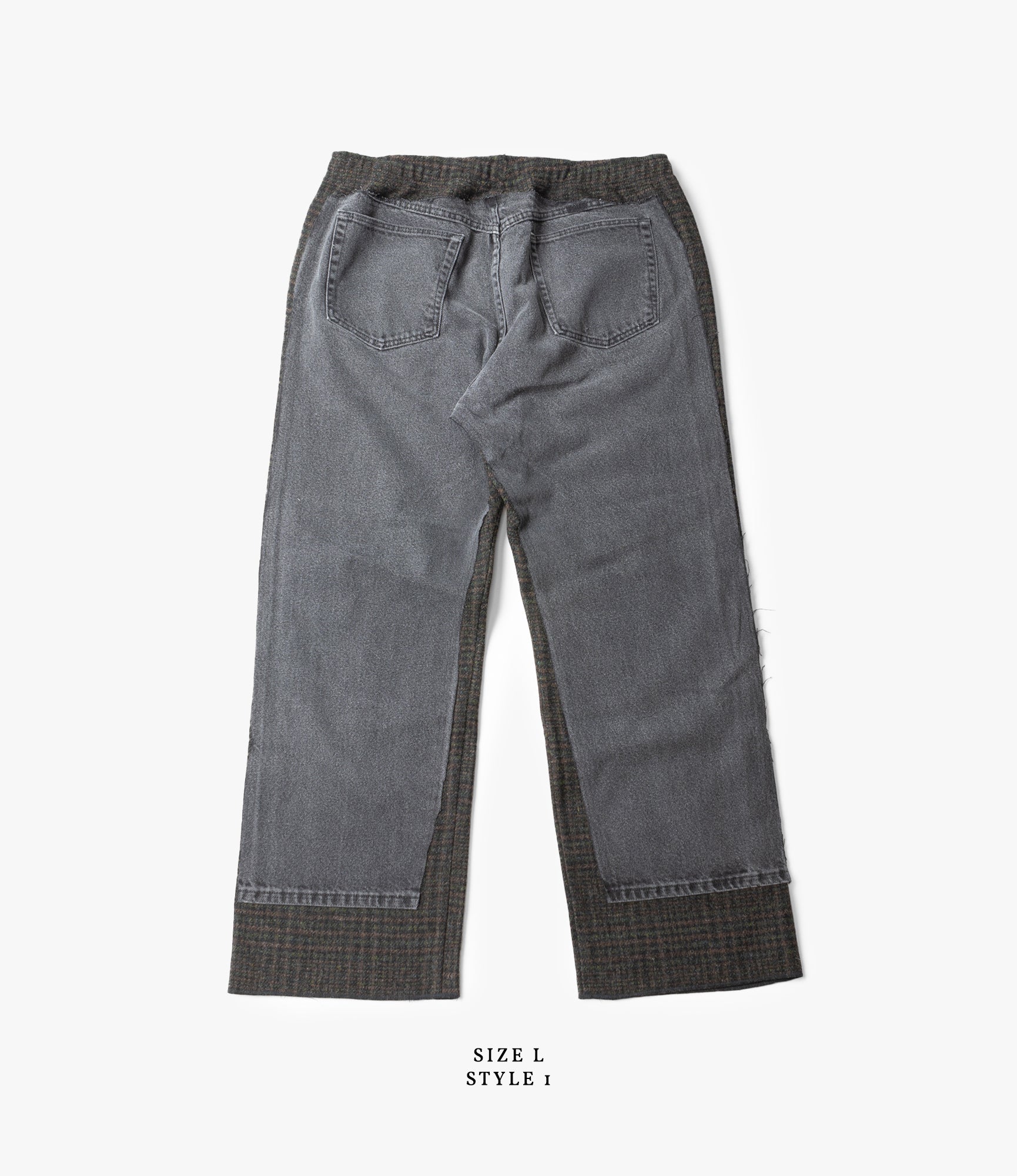 Covered Pant – Black Denim / Glen Plaid Wool