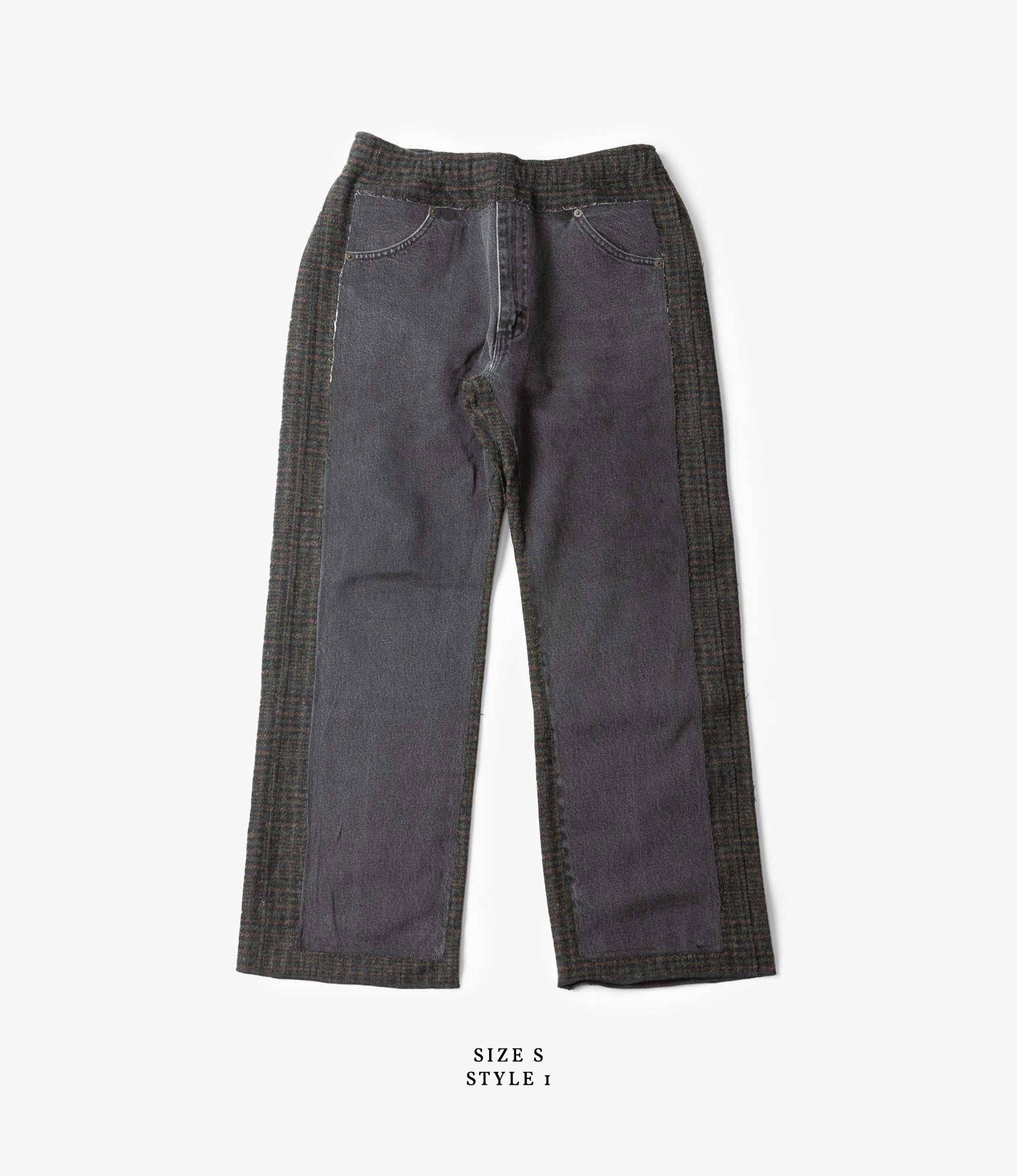 Covered Pant – Black Denim / Glen Plaid Wool