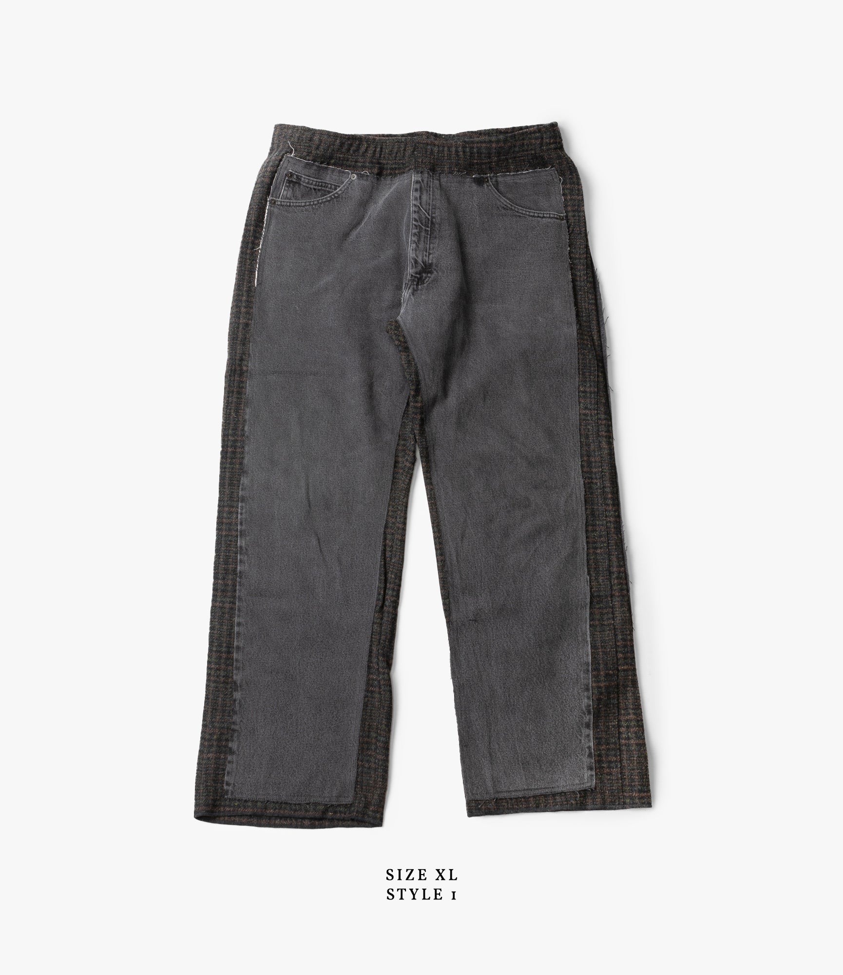 Covered Pant – Black Denim / Glen Plaid Wool