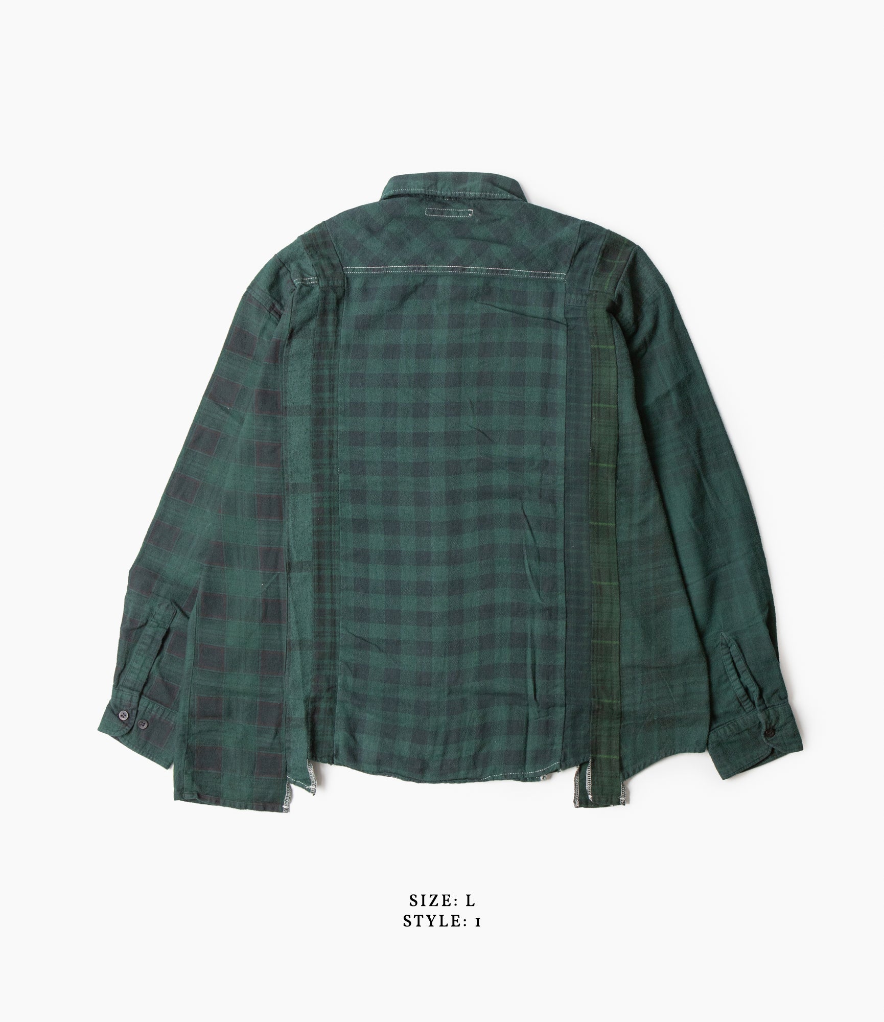 7 Cuts Flannel Shirt – Green Over Dye