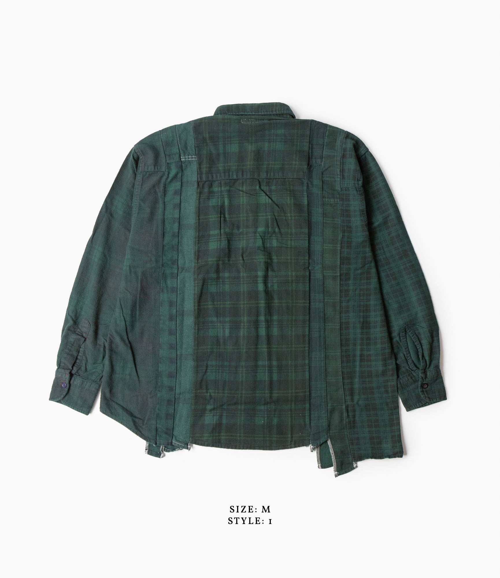 7 Cuts Flannel Shirt – Green Over Dye