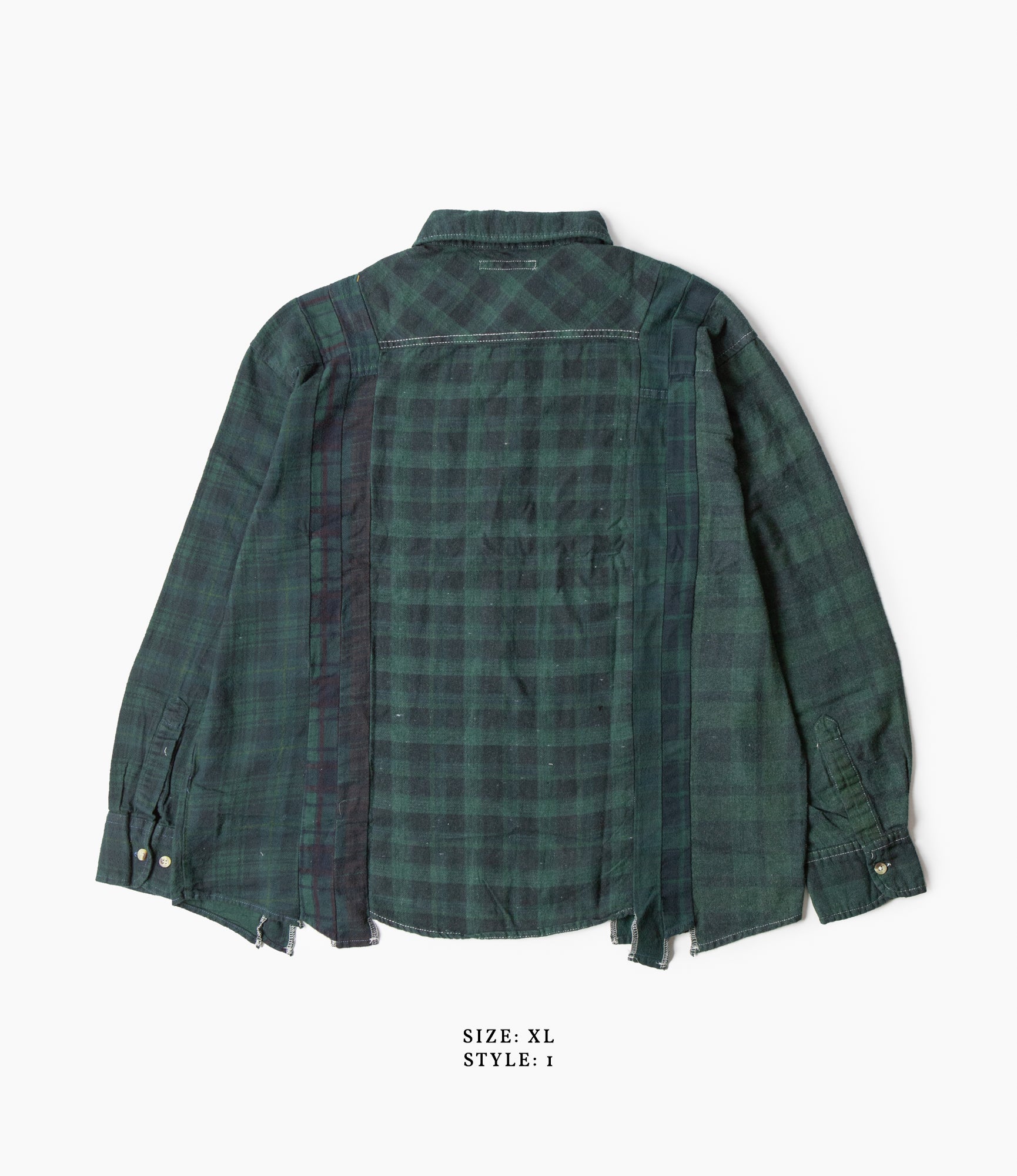 7 Cuts Flannel Shirt – Green Over Dye