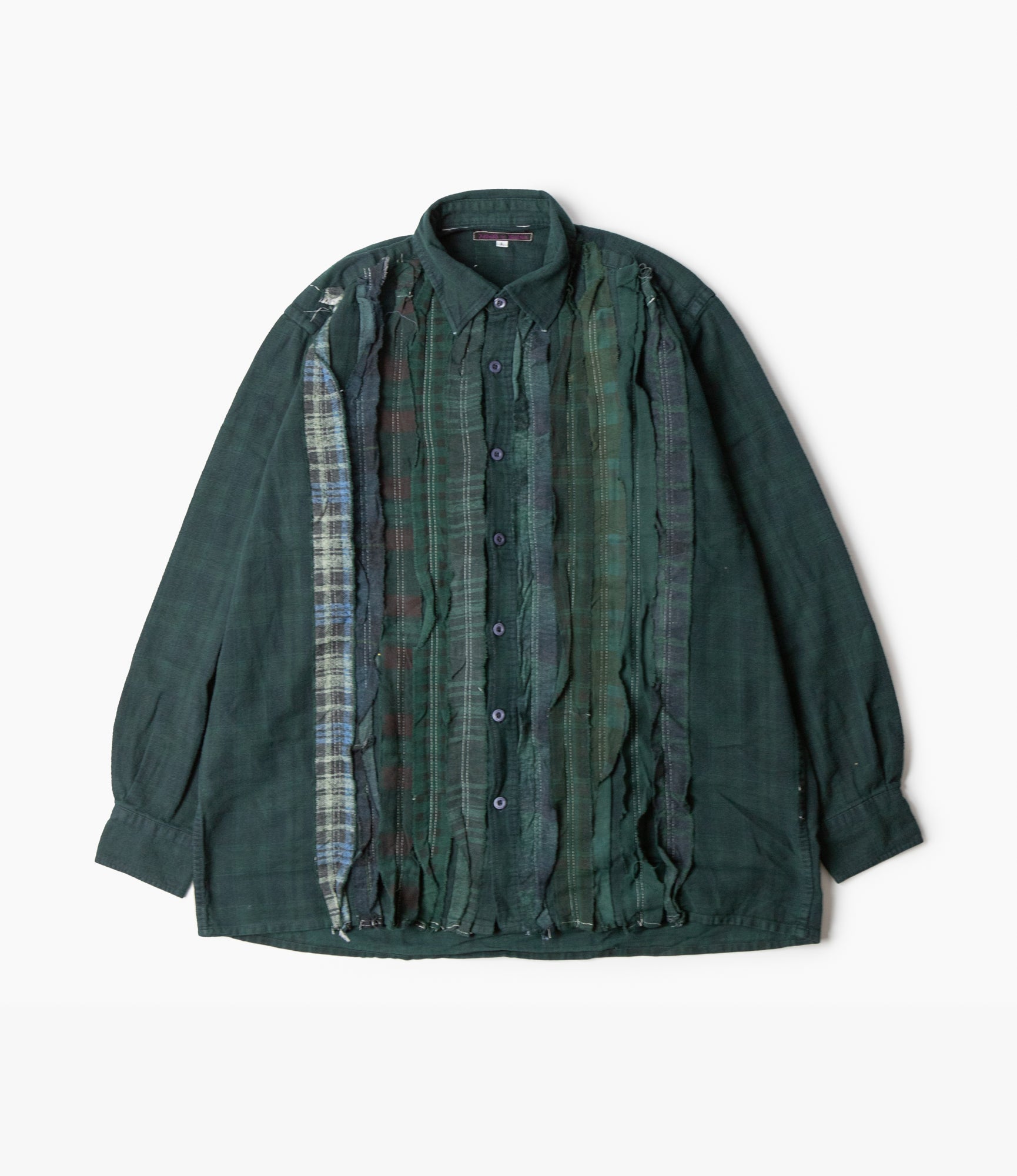Ribbon Shirt – Green Overdyed Flannel