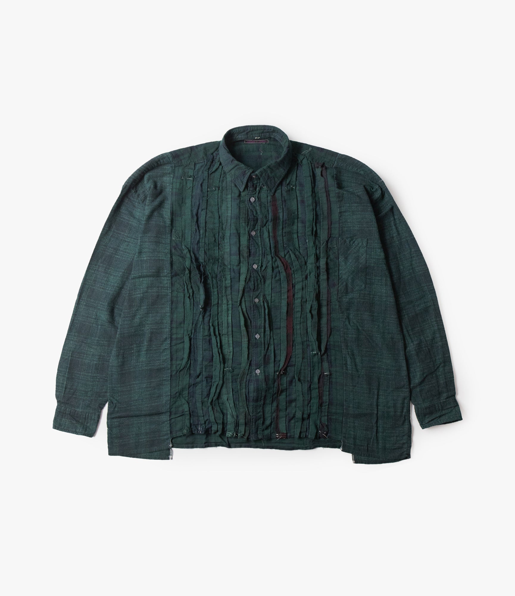 Ribbon Shirt – Green Overdyed Flannel