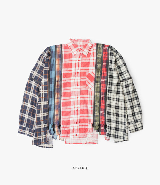 7 Cuts Wide Zipped Shirt | Rebuild by Needles | Nepenthes London