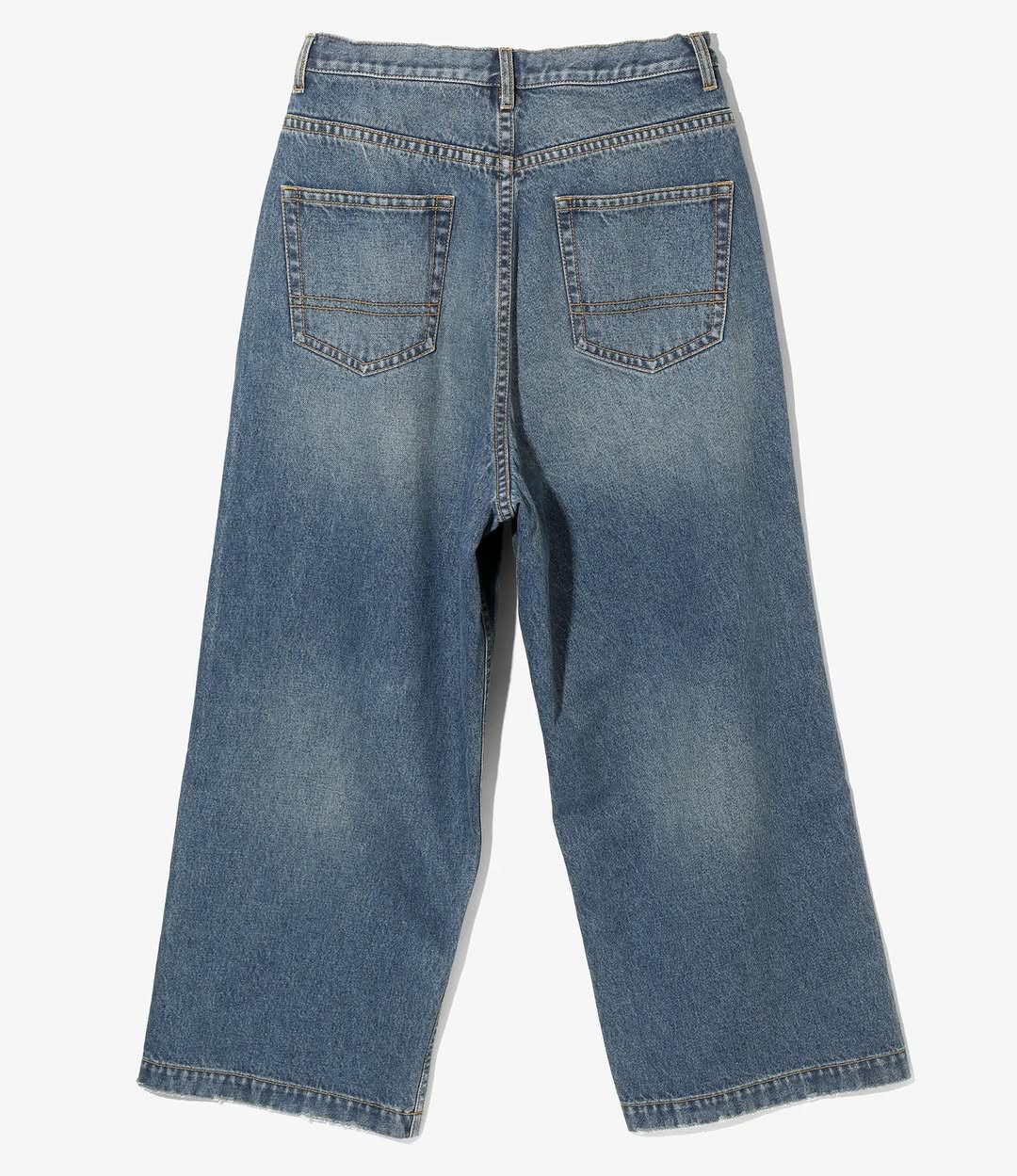 90s Loose Straight Pant – Indigo Damaged Denim