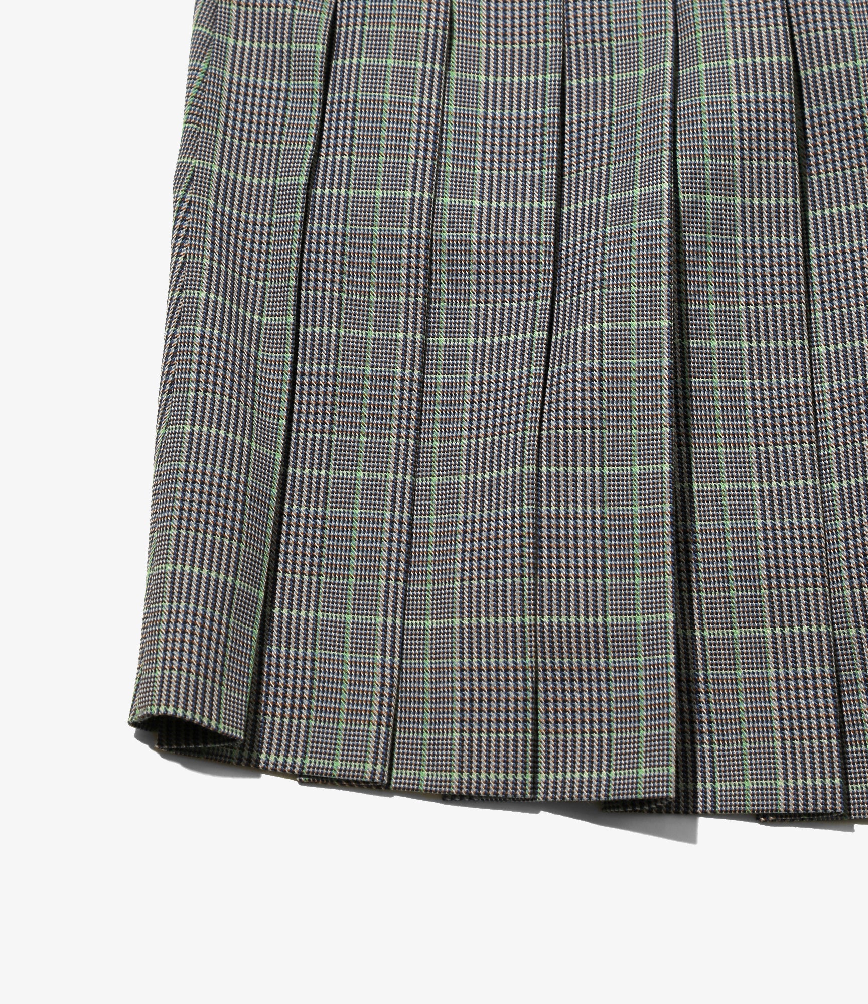 Apron Pleated Dress – Plaid Gabardine