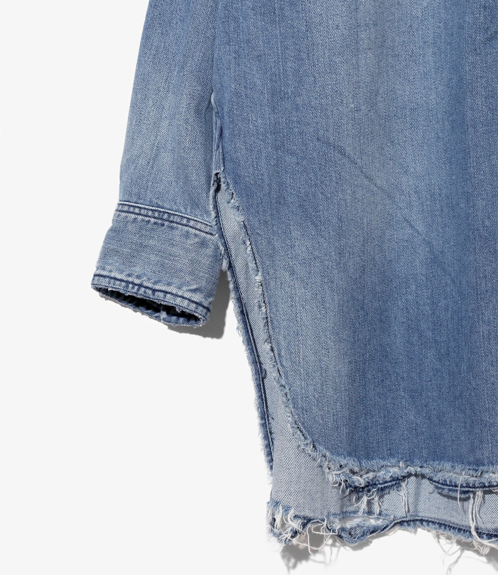 Button Down Shirt – Indigo Damaged Denim