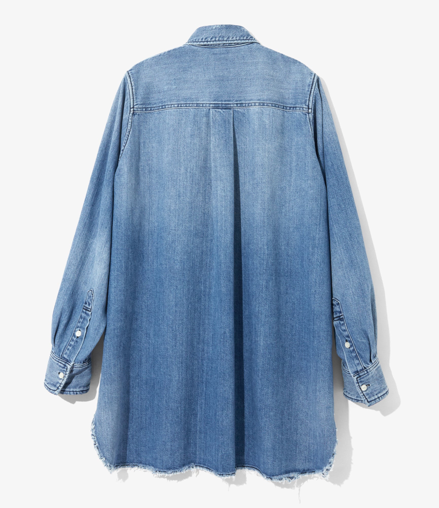 Button Down Shirt – Indigo Damaged Denim