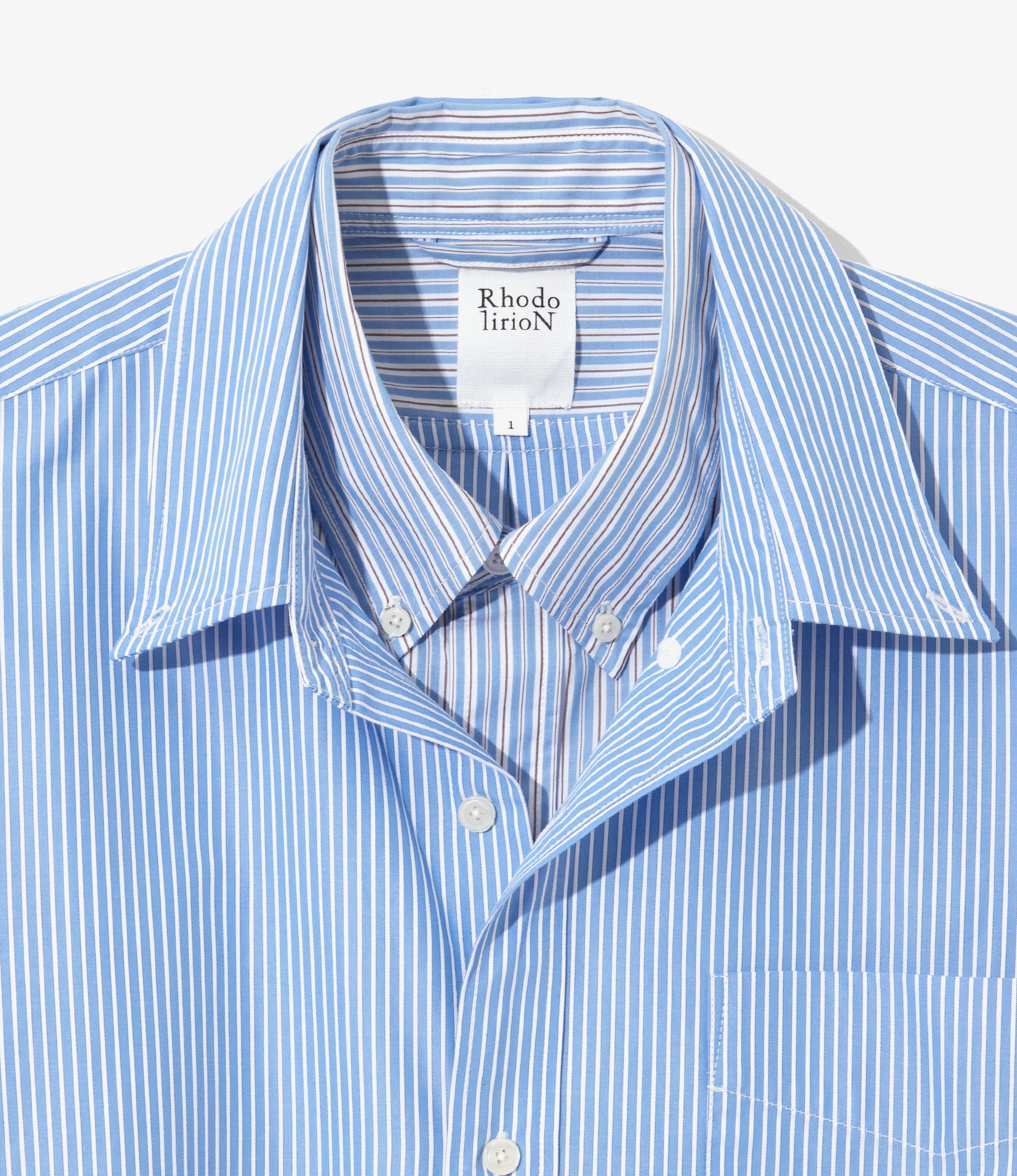 Double-Layer Shirt Dress – Sax Blue Stripe