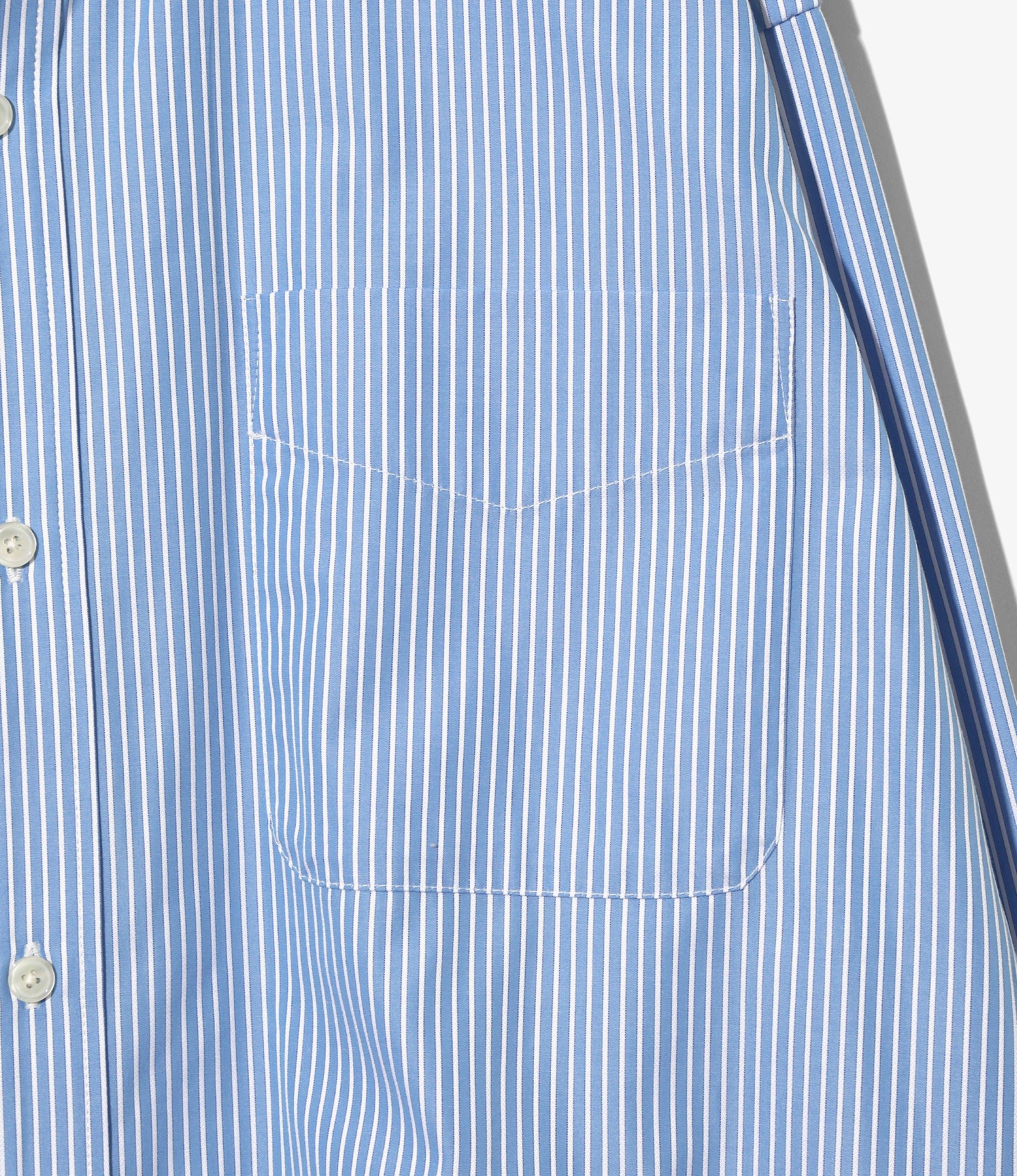 Double-Layer Shirt Dress – Sax Blue Stripe