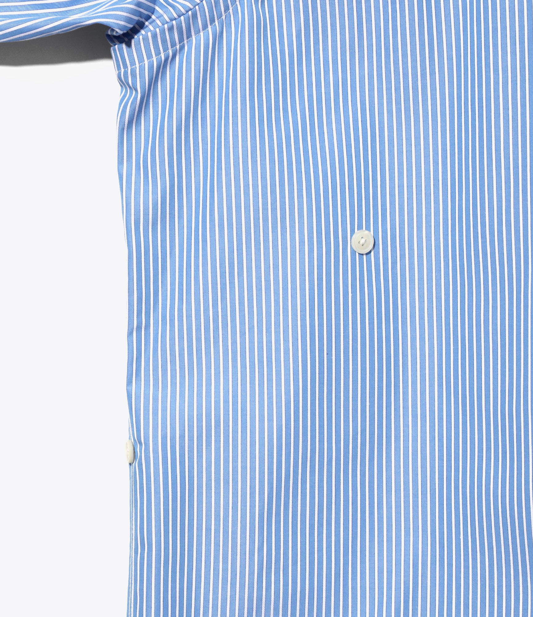 Double-Layer Shirt Dress – Sax Blue Stripe