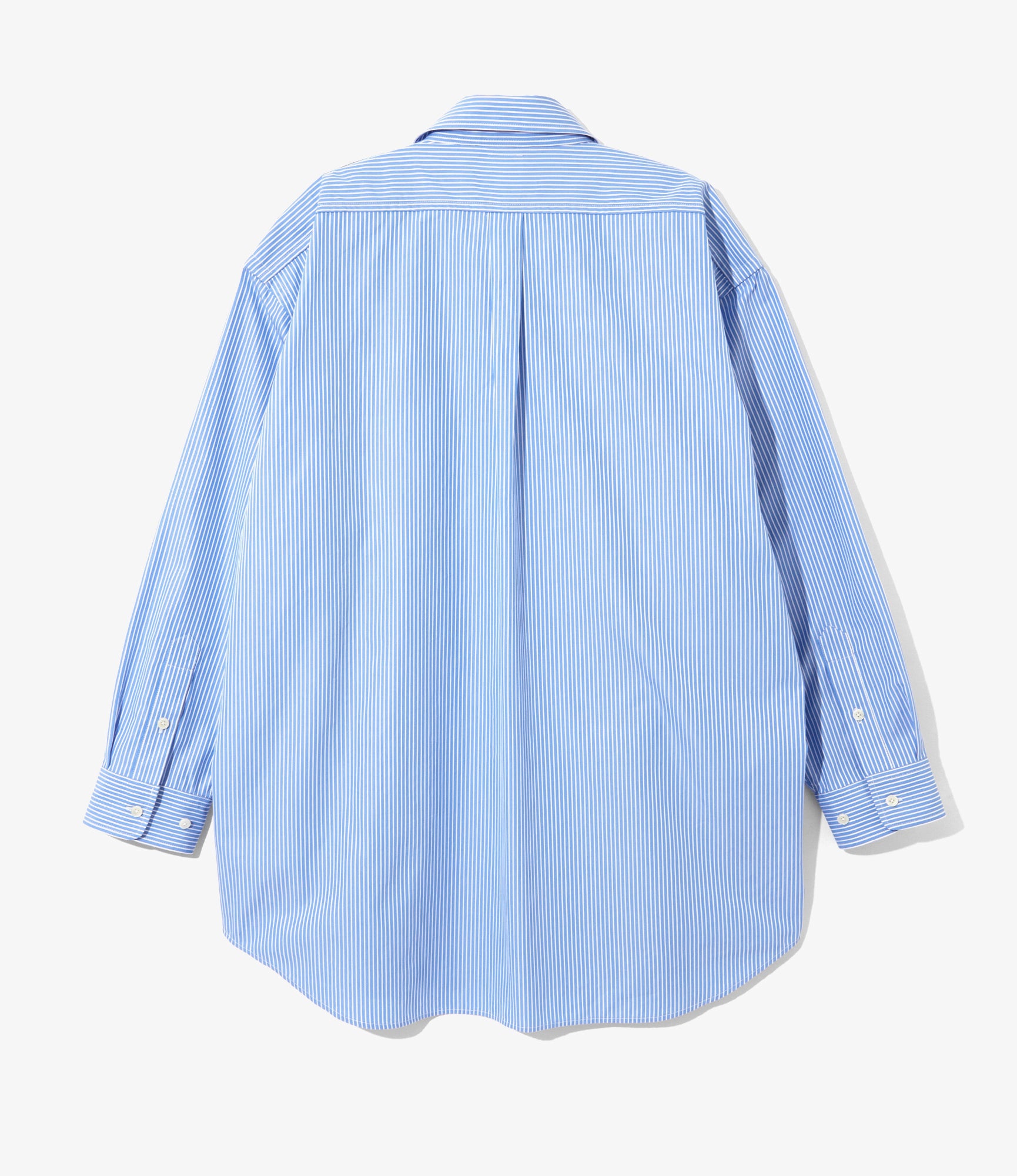 Double-Layer Shirt Dress – Sax Blue Stripe