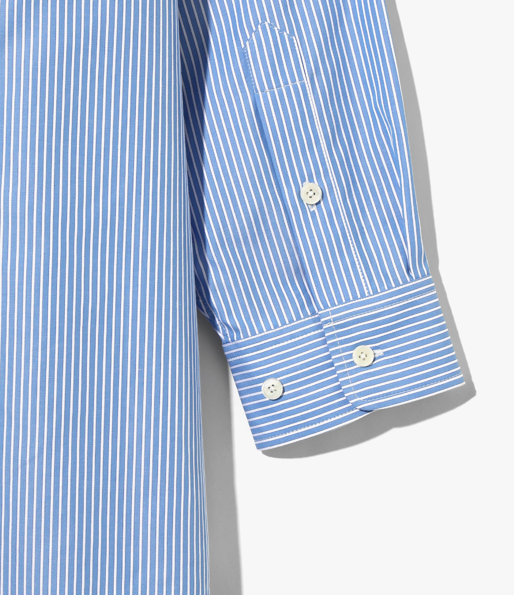 Double-Layer Shirt Dress – Sax Blue Stripe