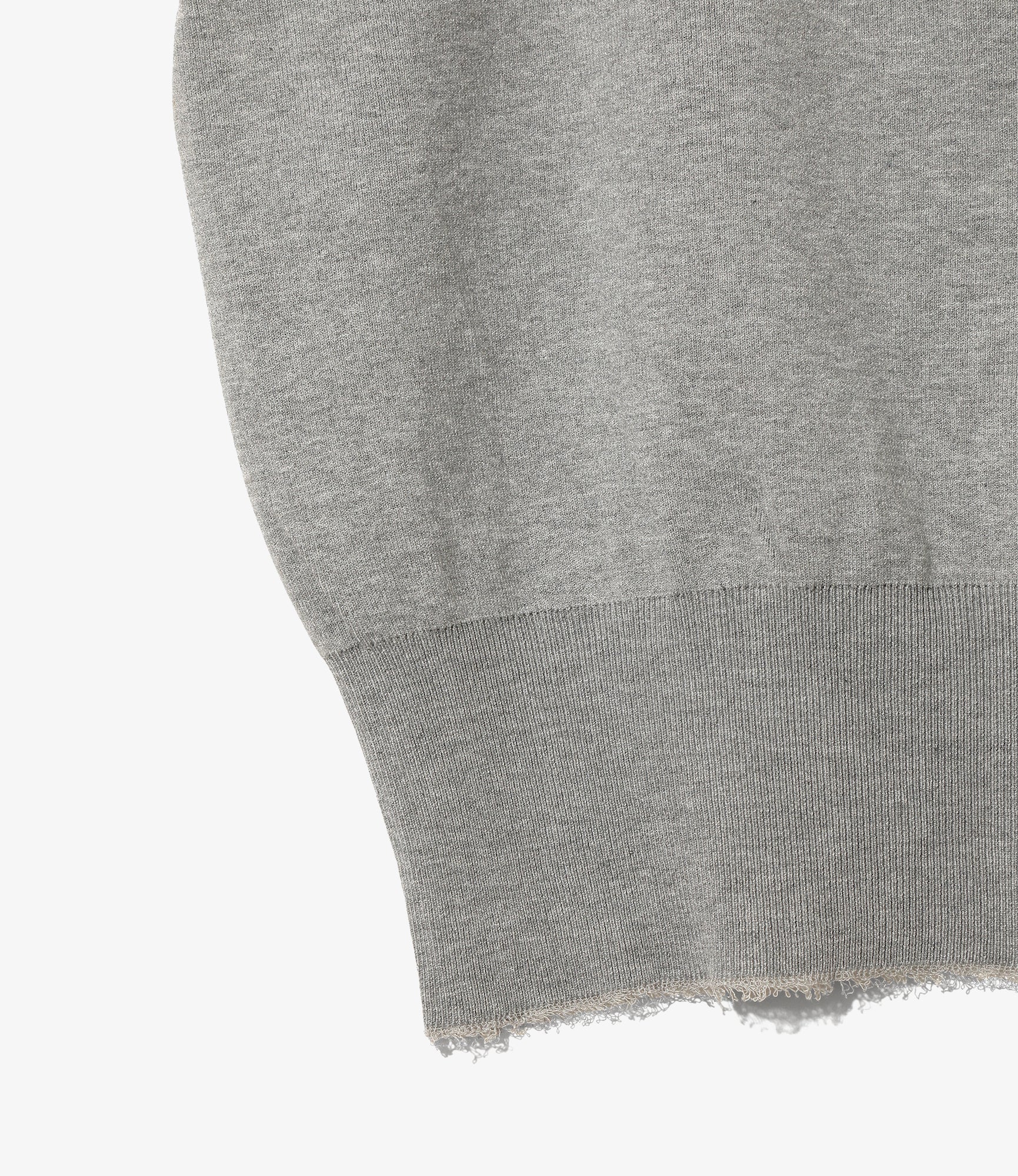 Embroidered Polo Sweater – Heather Grey