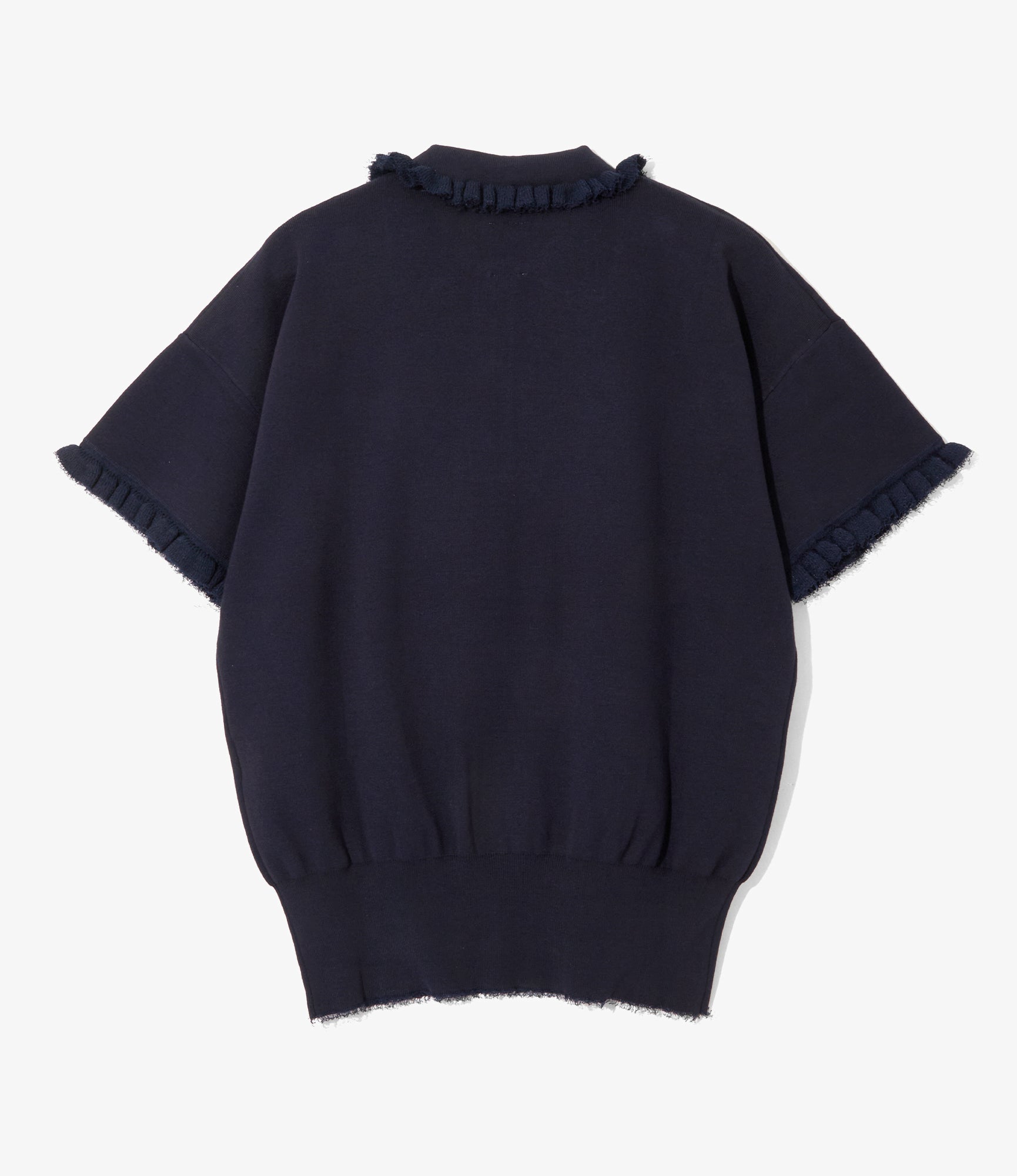 Embroidered Polo Sweater – Navy