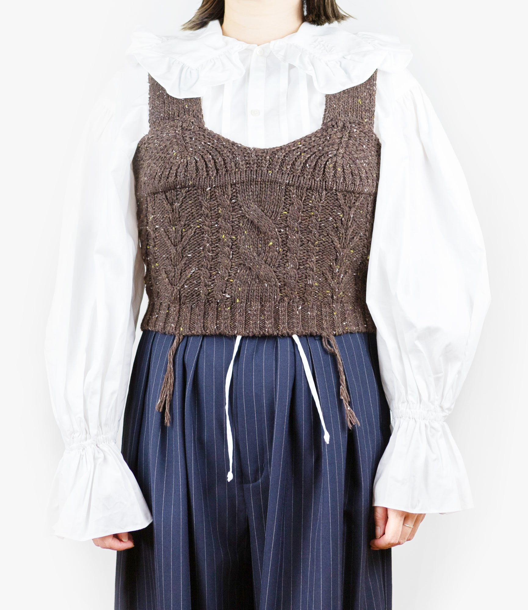 Fisherman Knit Corset – Brown