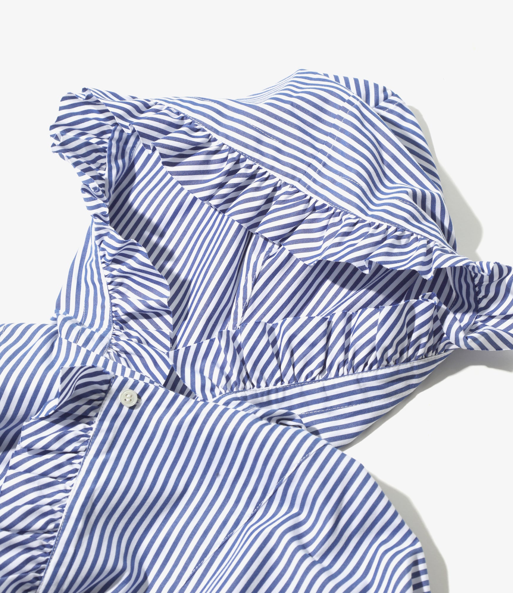 Frill Hoodie – Blue/White Stripe