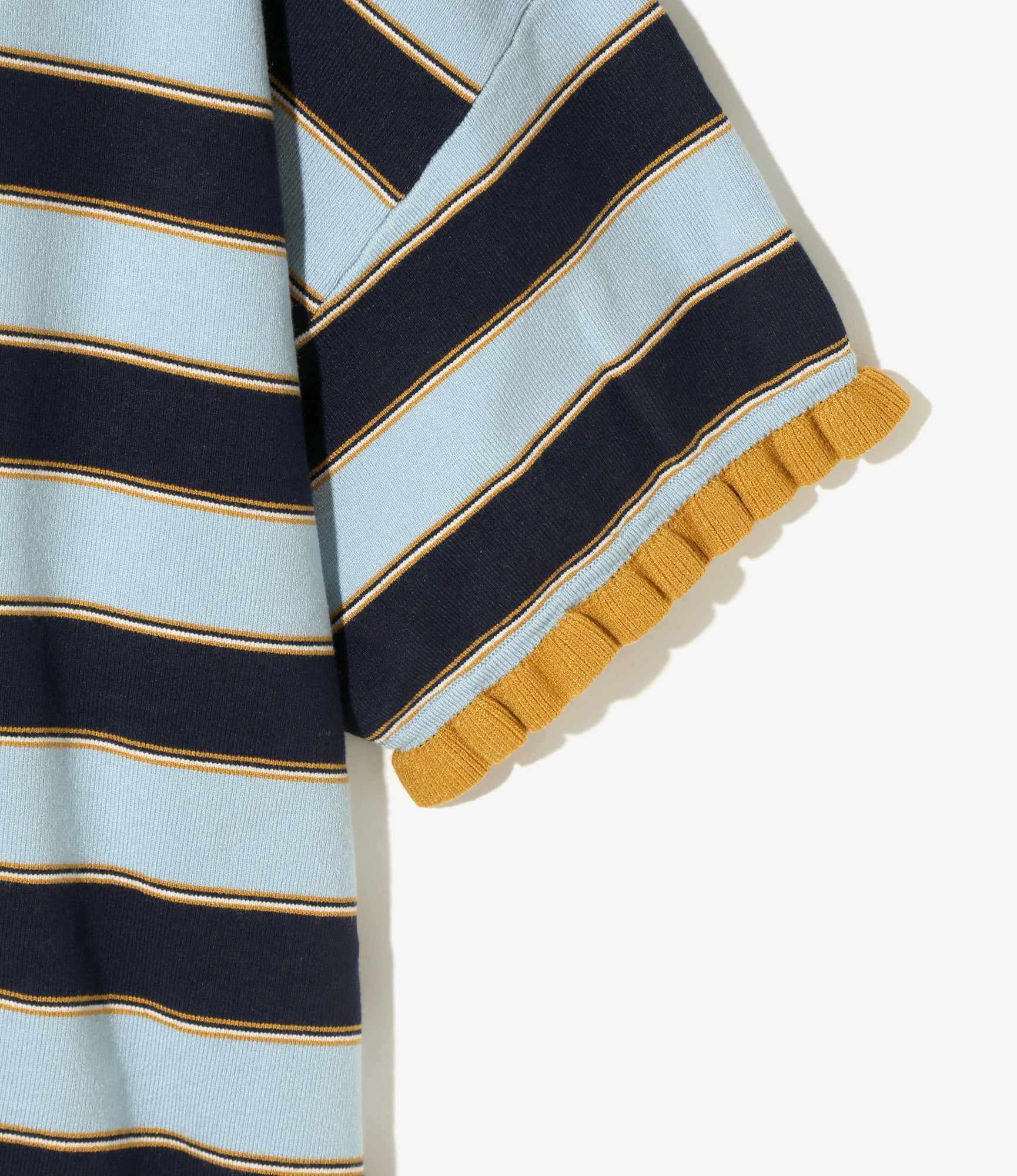 Frill Polo Sweater – Sax Blue