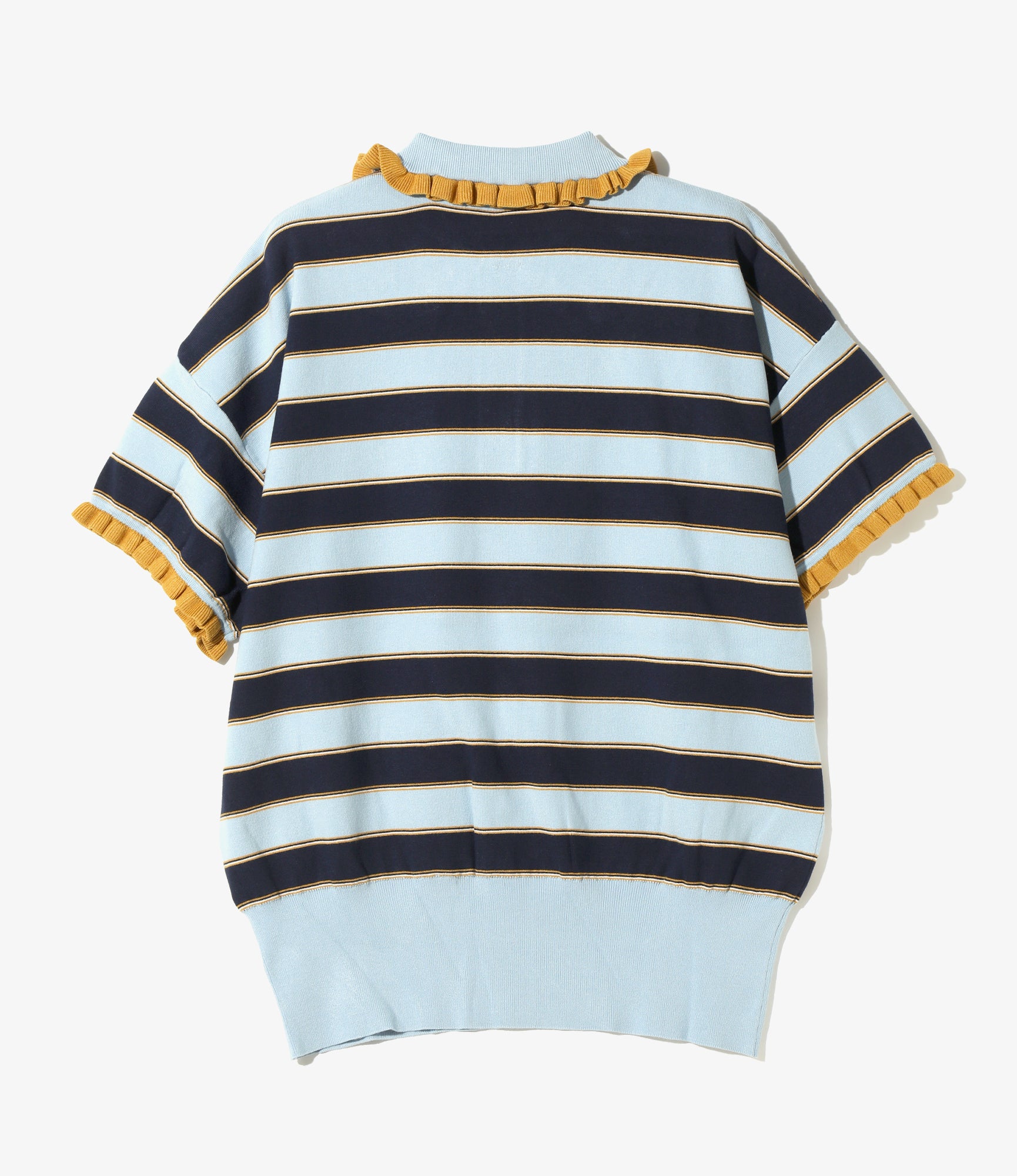 Frill Polo Sweater – Sax Blue