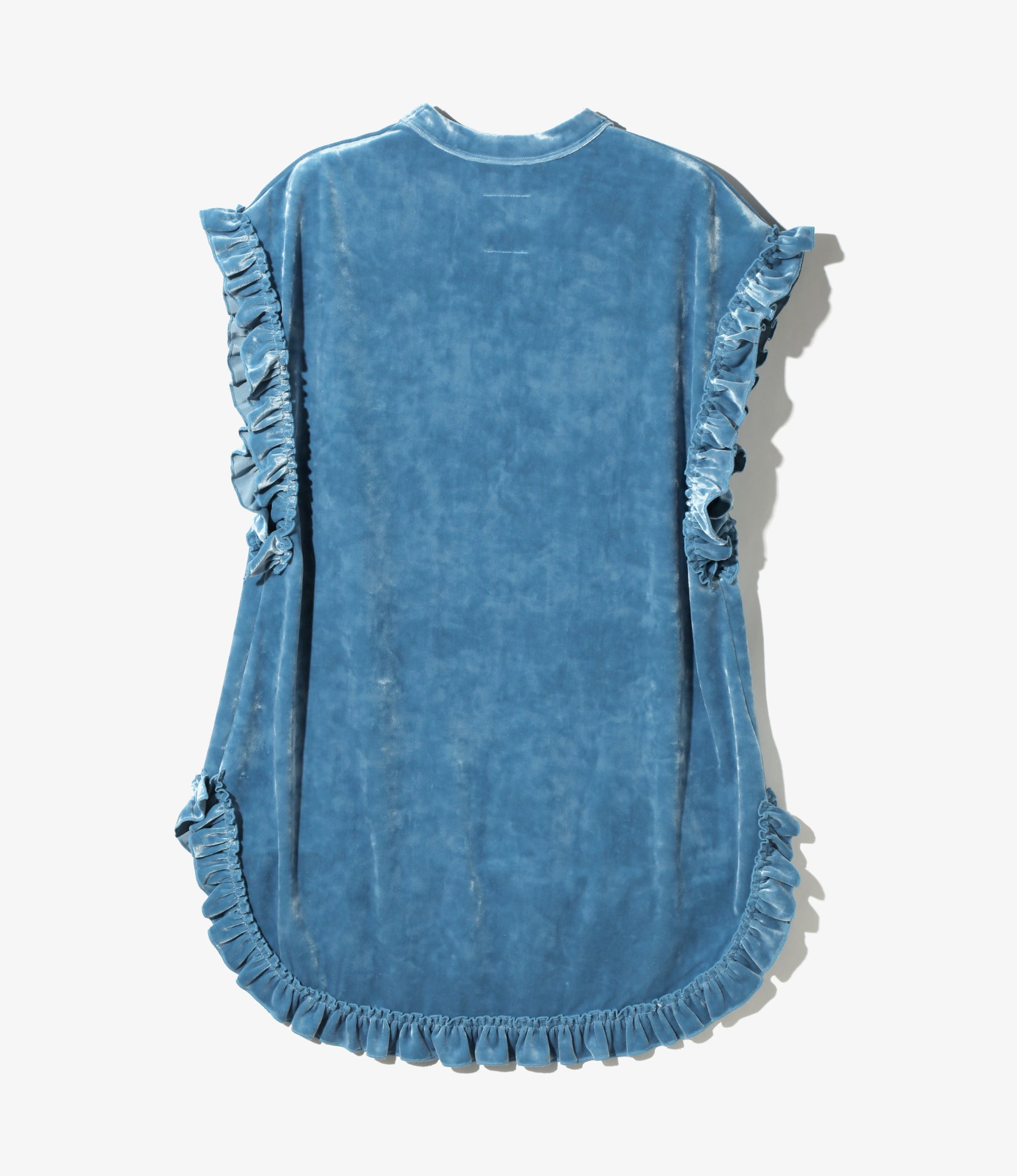 Frill Tail Sleeveless T-Shirt – Blue Velour