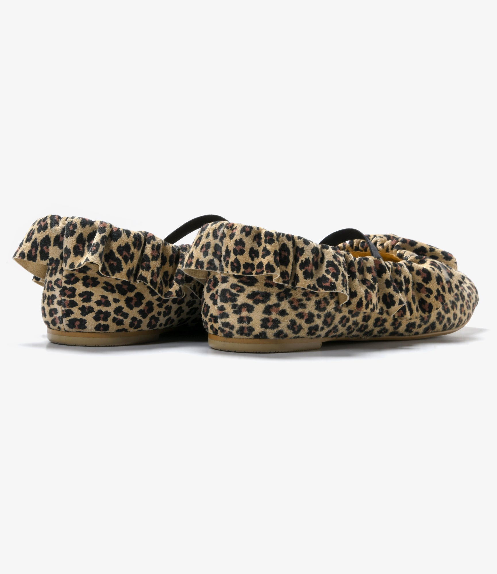 Frill Trimmed Flat Shoes – Leopard