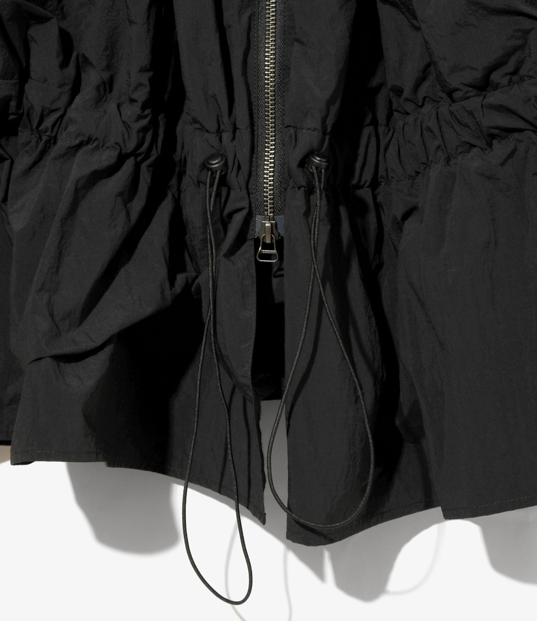 Hooded Zip Coat – Black