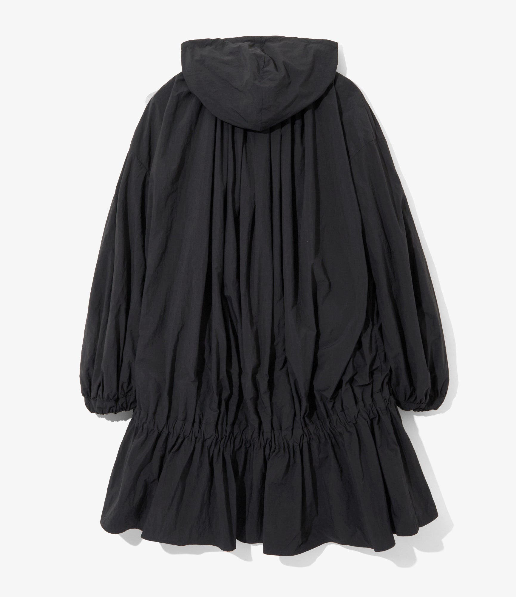 Hooded Zip Coat – Black