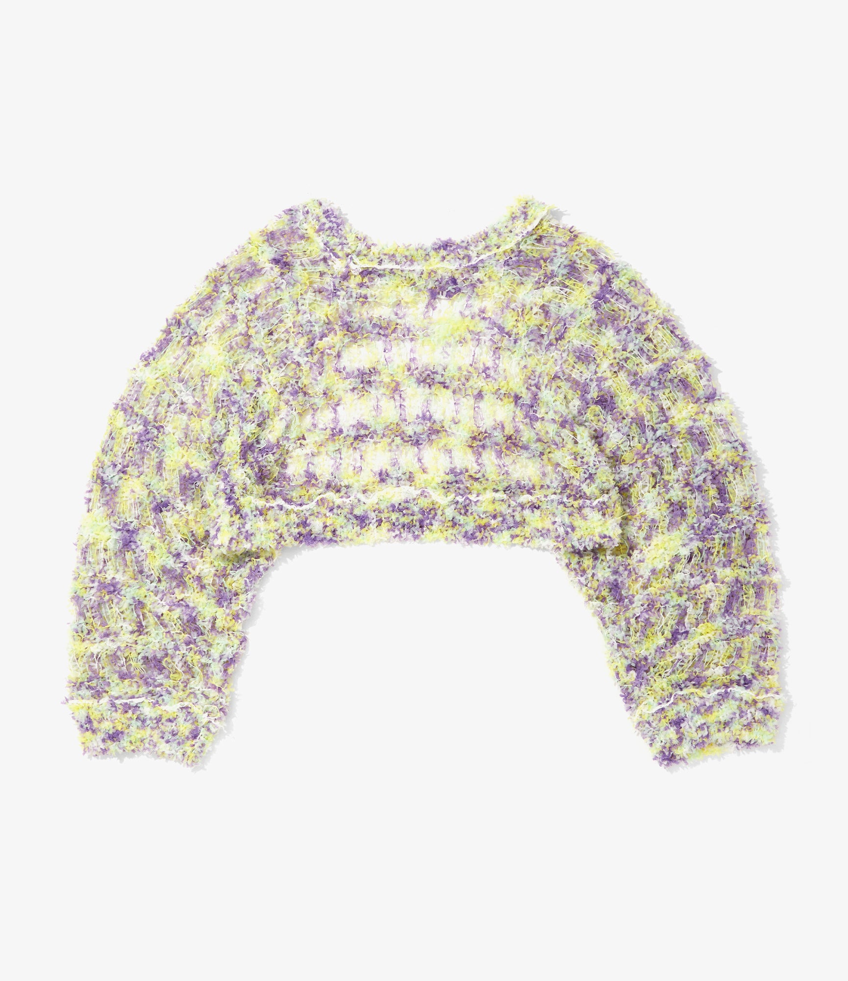 Knit Bolero – Purple/Yellow Fancy Yarn