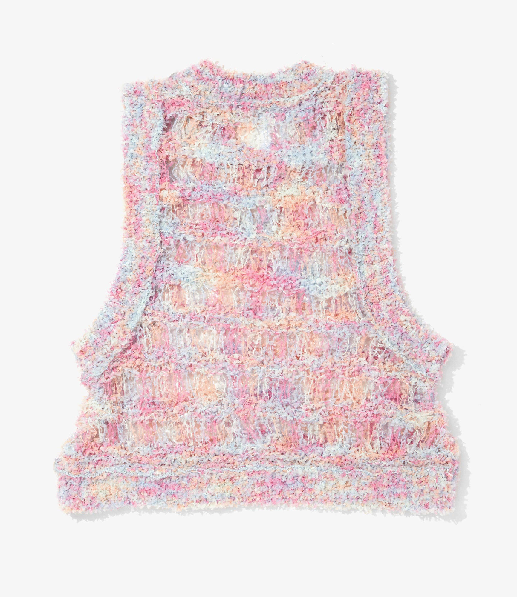 Knit Vest – Pink/Blue Fancy Yarn