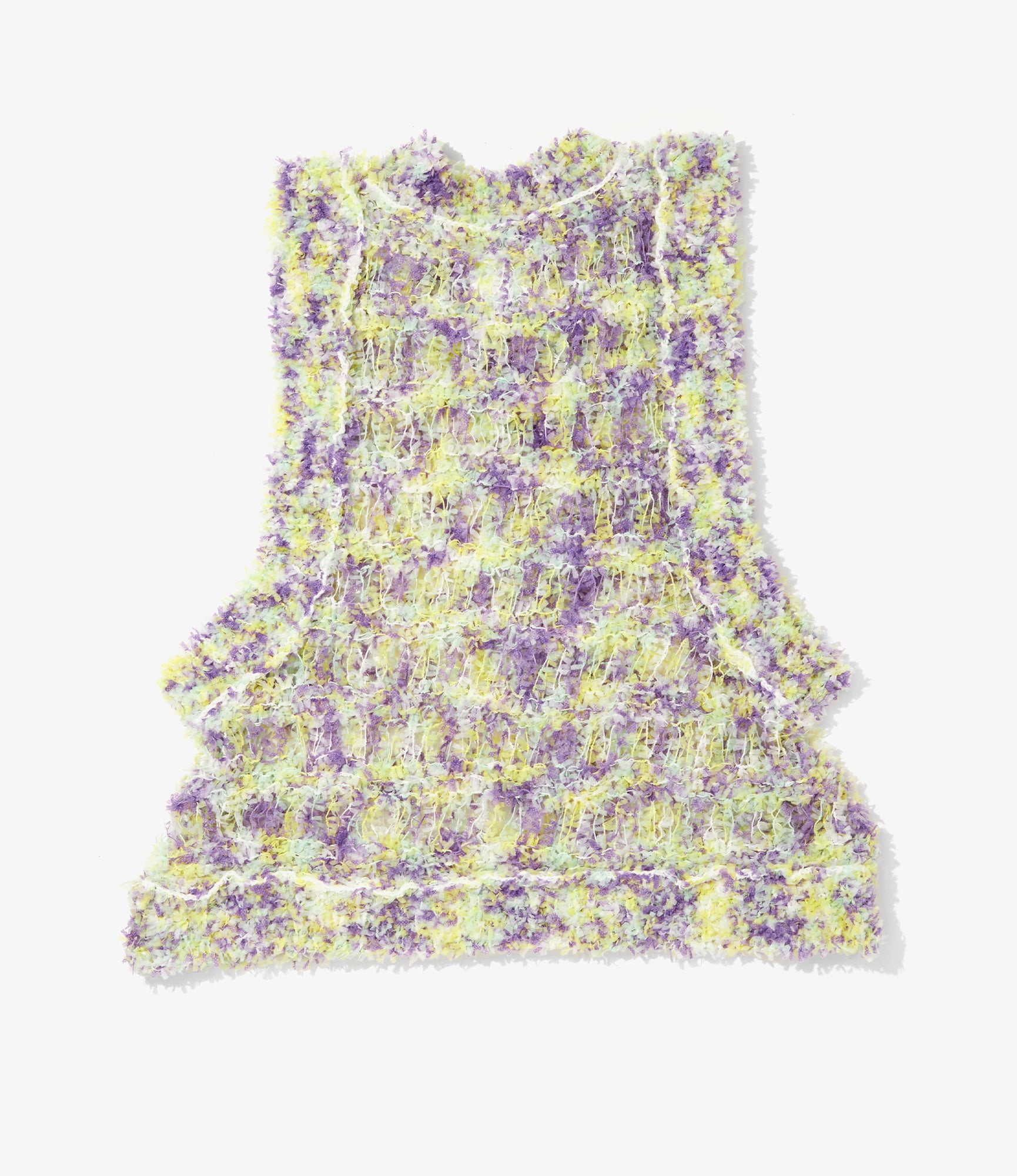 Knit Vest – Purple/Yellow Fancy Yarn