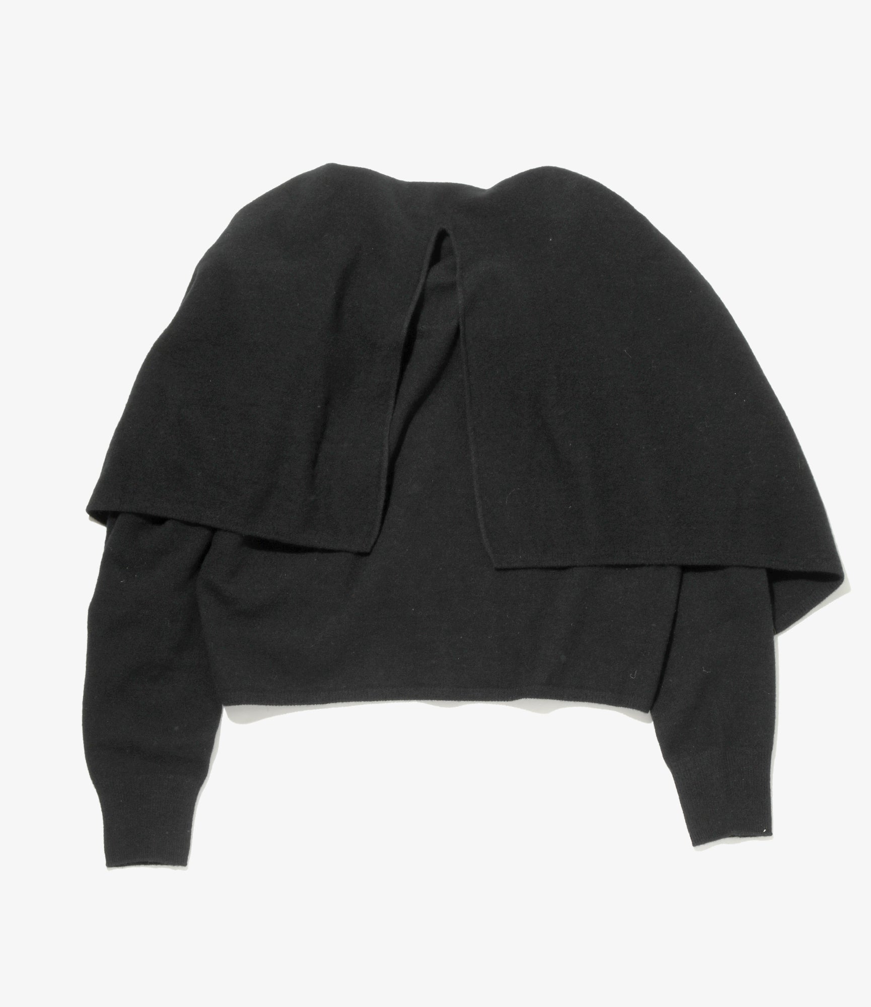 Knot Cardigan – Black Boiled Wool