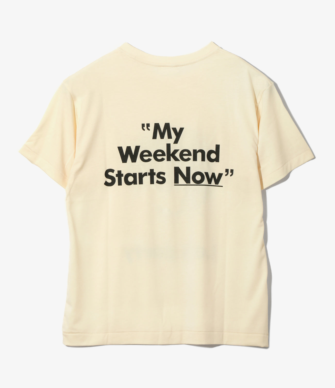 Crew Neck T-Shirt – Natural 'Let's Party' Print