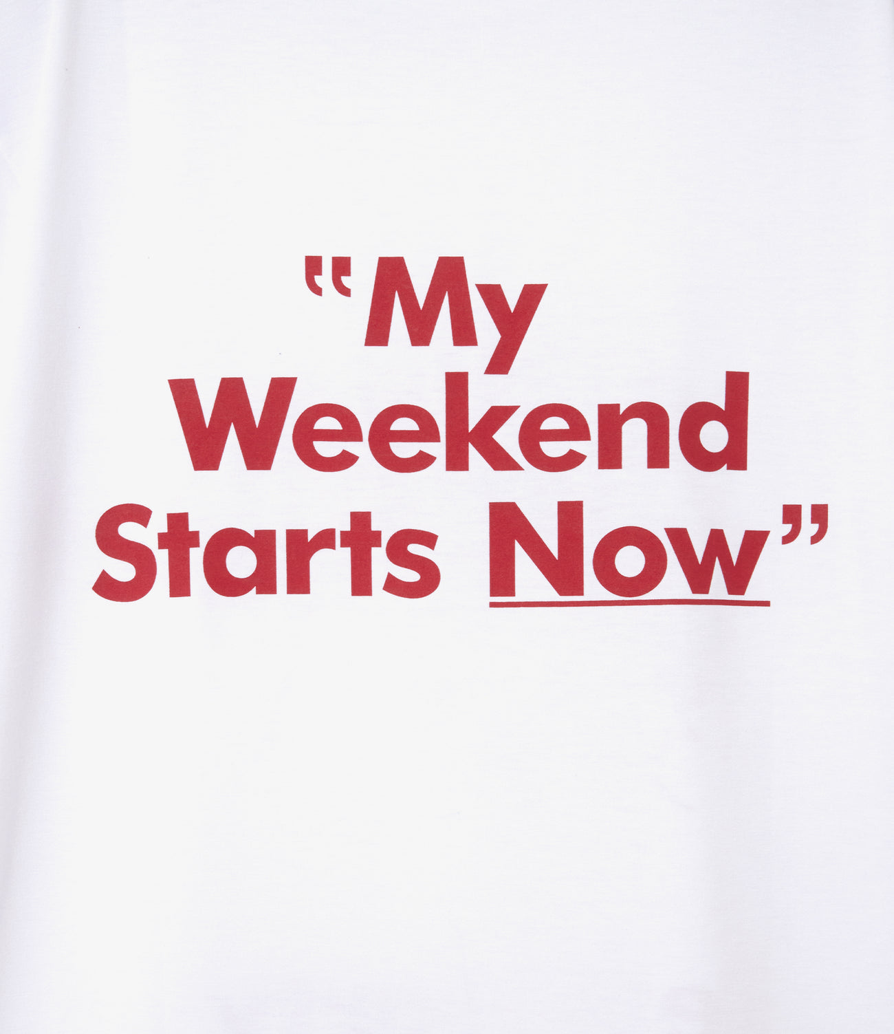 Crew Neck T-Shirt – White 'Let's Party' Print