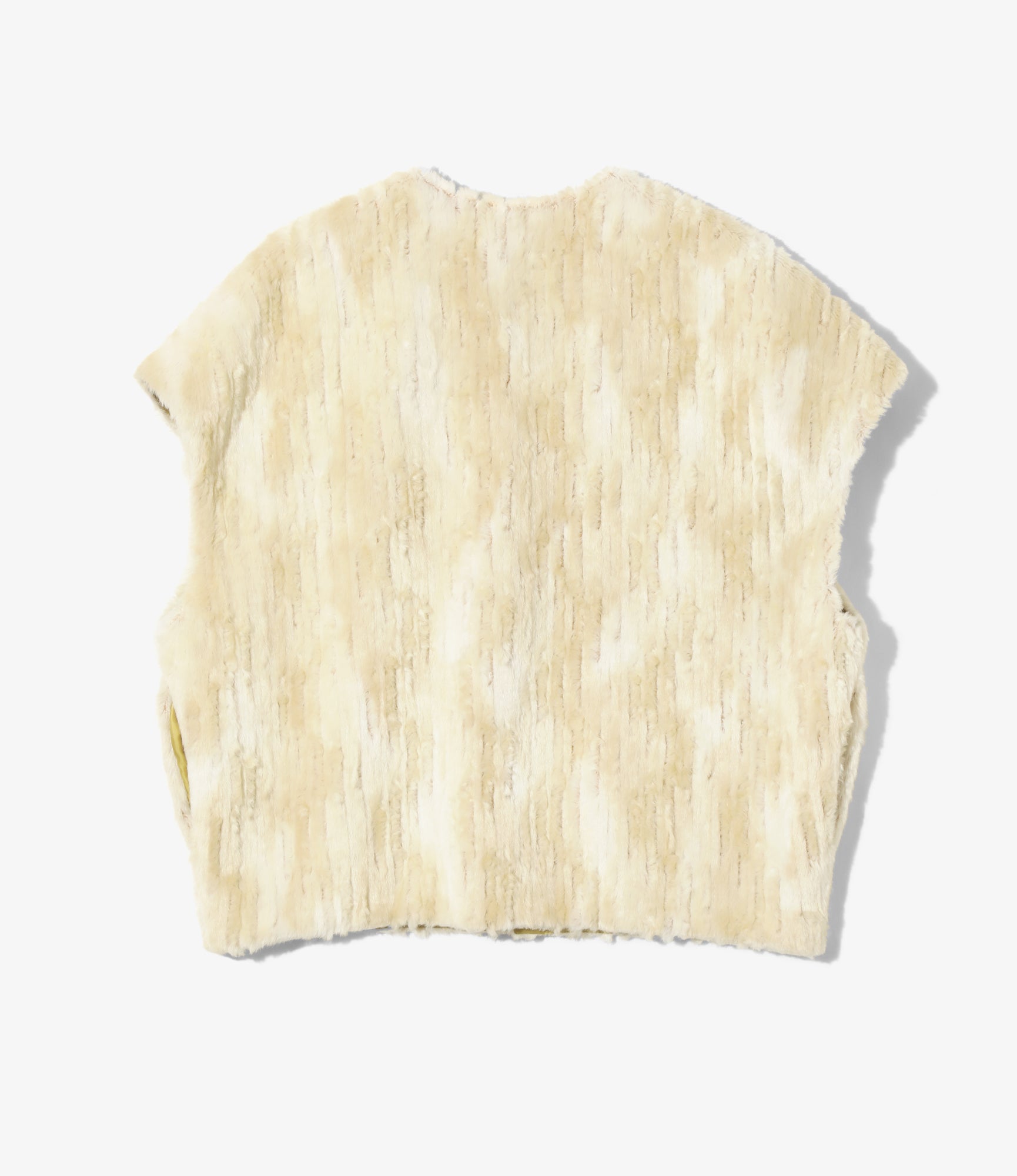 Sleeveless Bolero – Natural Eco Fur